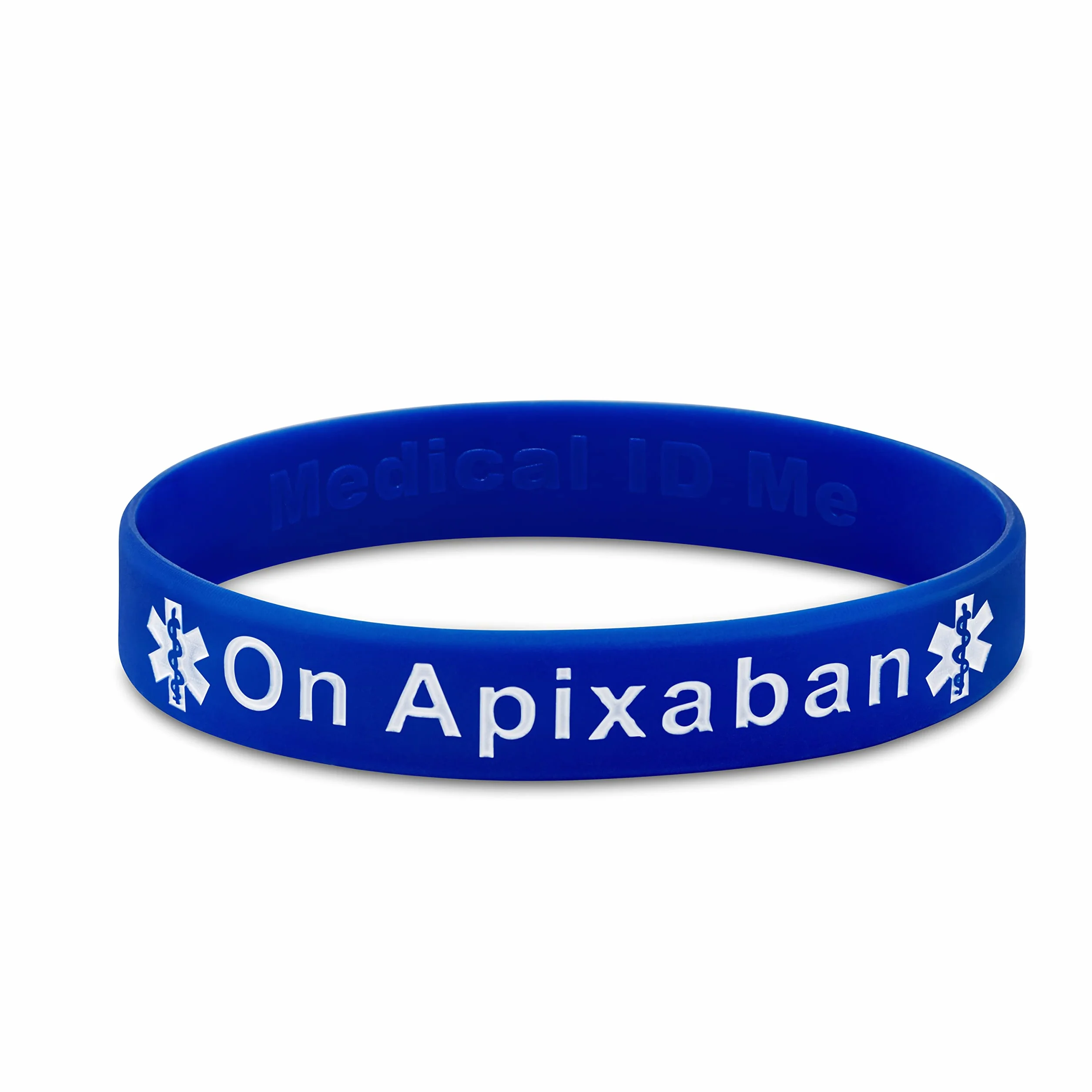 Apixaban Medical Alert Wristband Silicone UK Pack of 4