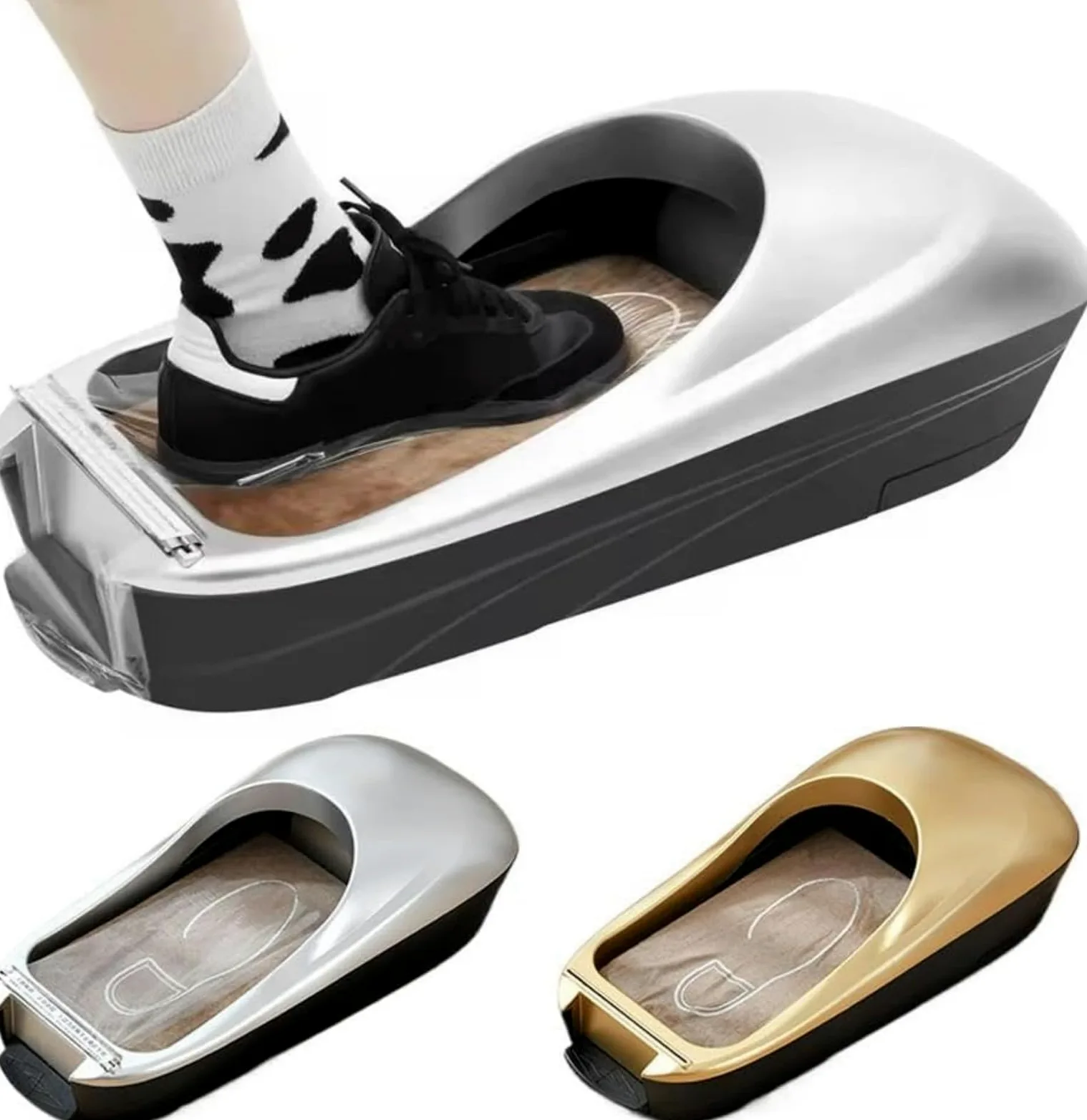 Dispensador automático de cubiertas de zapatos, máquina desechable para cubrir zapatos con rollos de repuesto para el hogar y la oficina