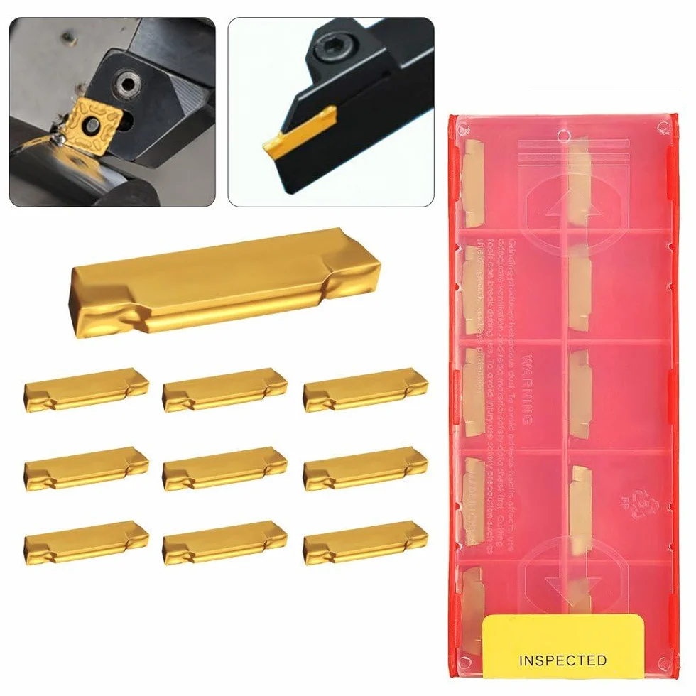 MASUNN Carburo Insertos Mgmn200-G 2mm Ranurado Herramienta De Torneado 10Pcs