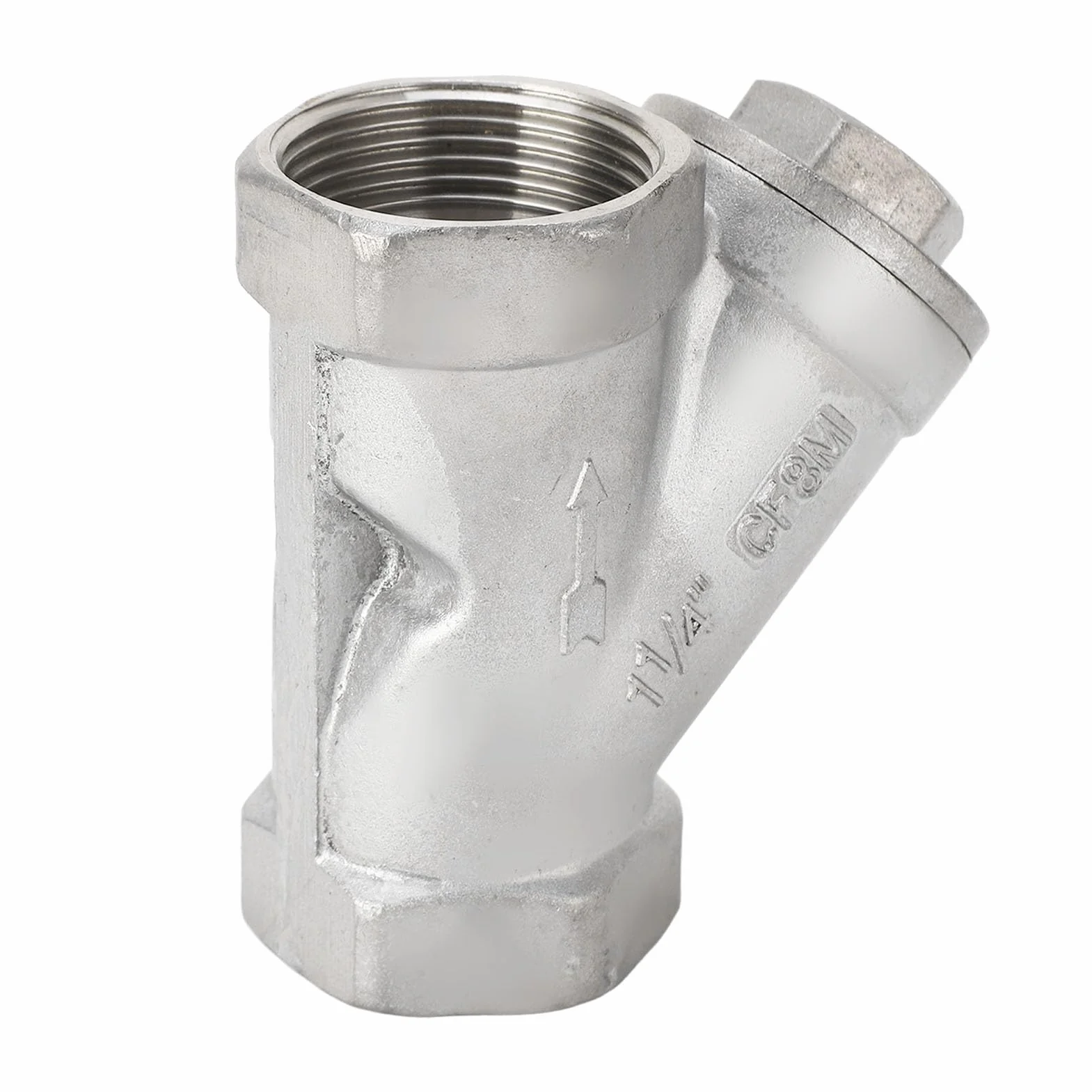 Filtro Tipo Y 1-1/4 Pulgadas DN32 Acero Inoxidable 304 Malla Doble Capa Válvula para Agua Petróleo Gas