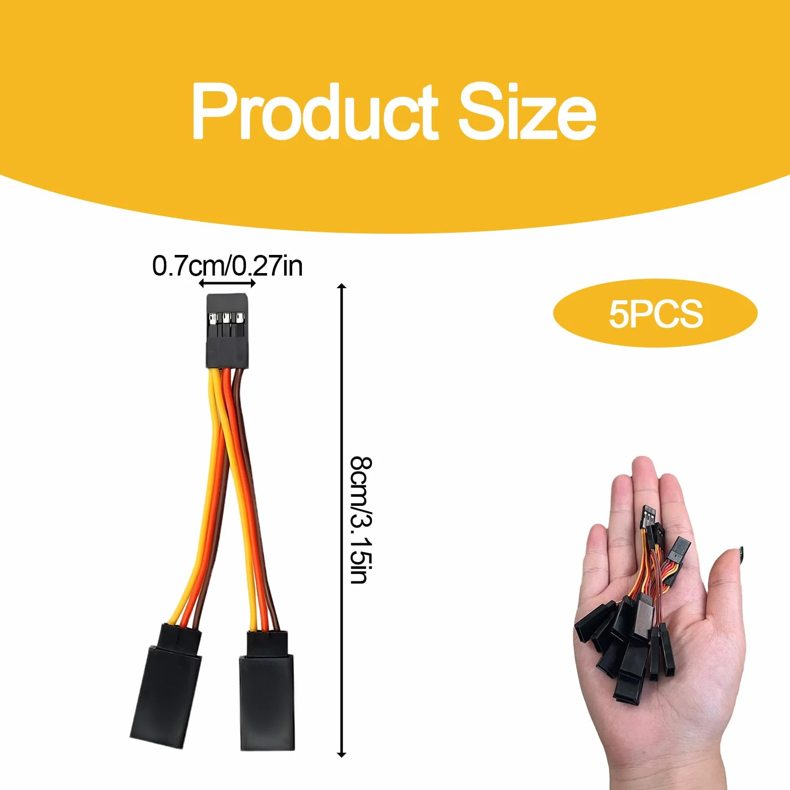 Cable Divisor Servo Y 5 Piezas Compatible con JR Spektrum Hitec para Aviones Drones Helicópteros RC
