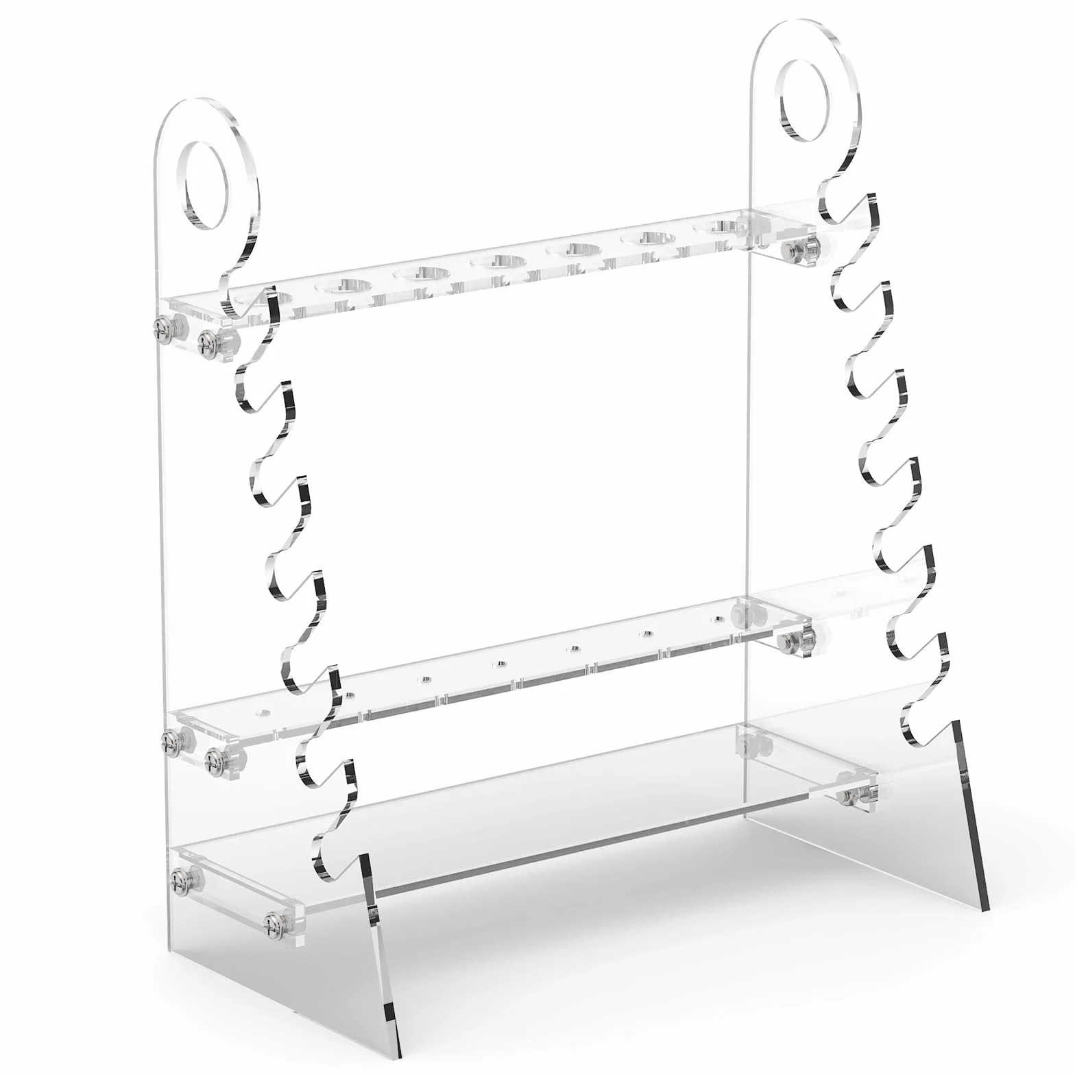 Stonylab Rack de Pipetas Laboratorio, Soporte Desmontable Plexiglás para Pipetas con Agujero de 1,5 cm