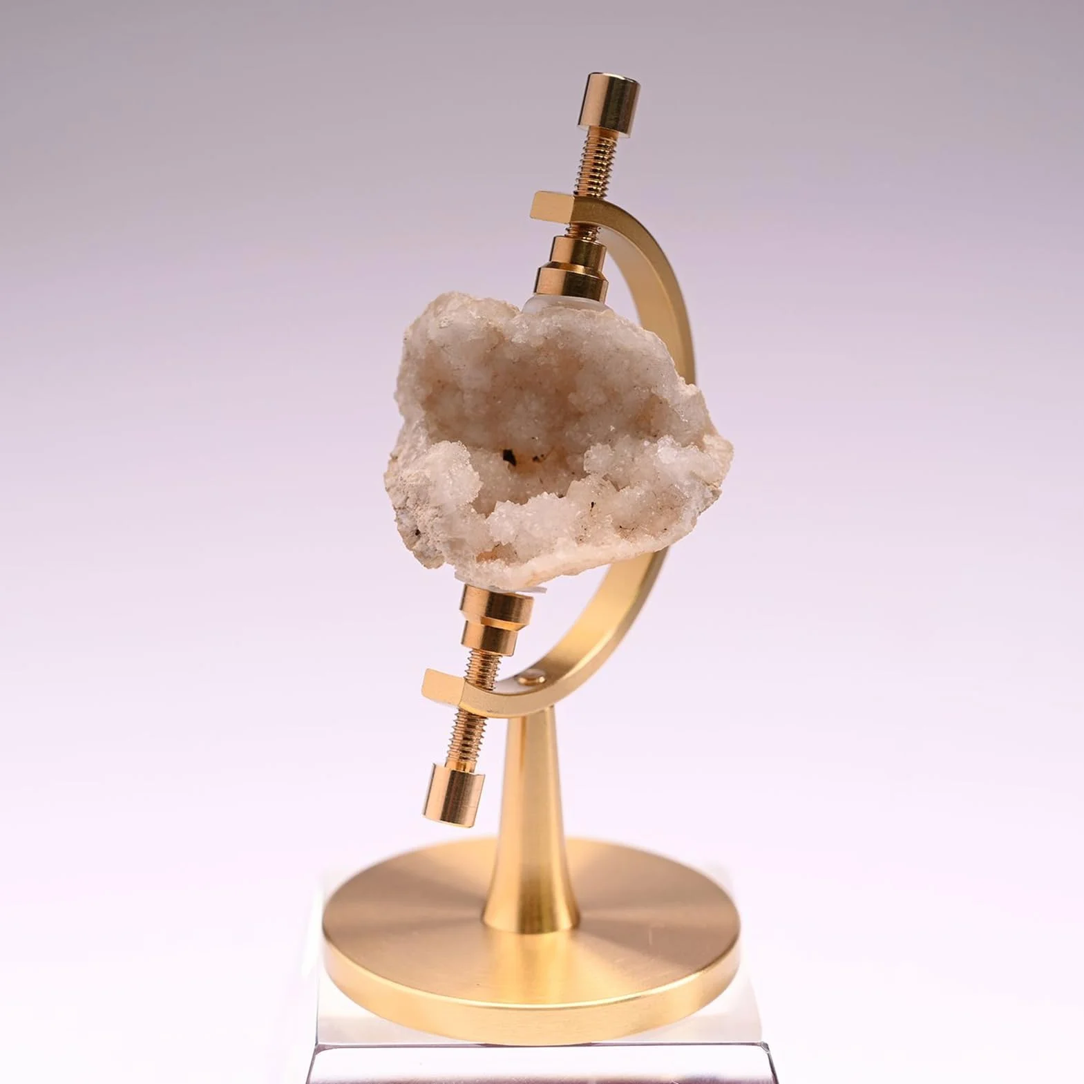 Expositor ajustable para minerales con clip acolchado, soporte de muestras fósiles piedras preciosas
