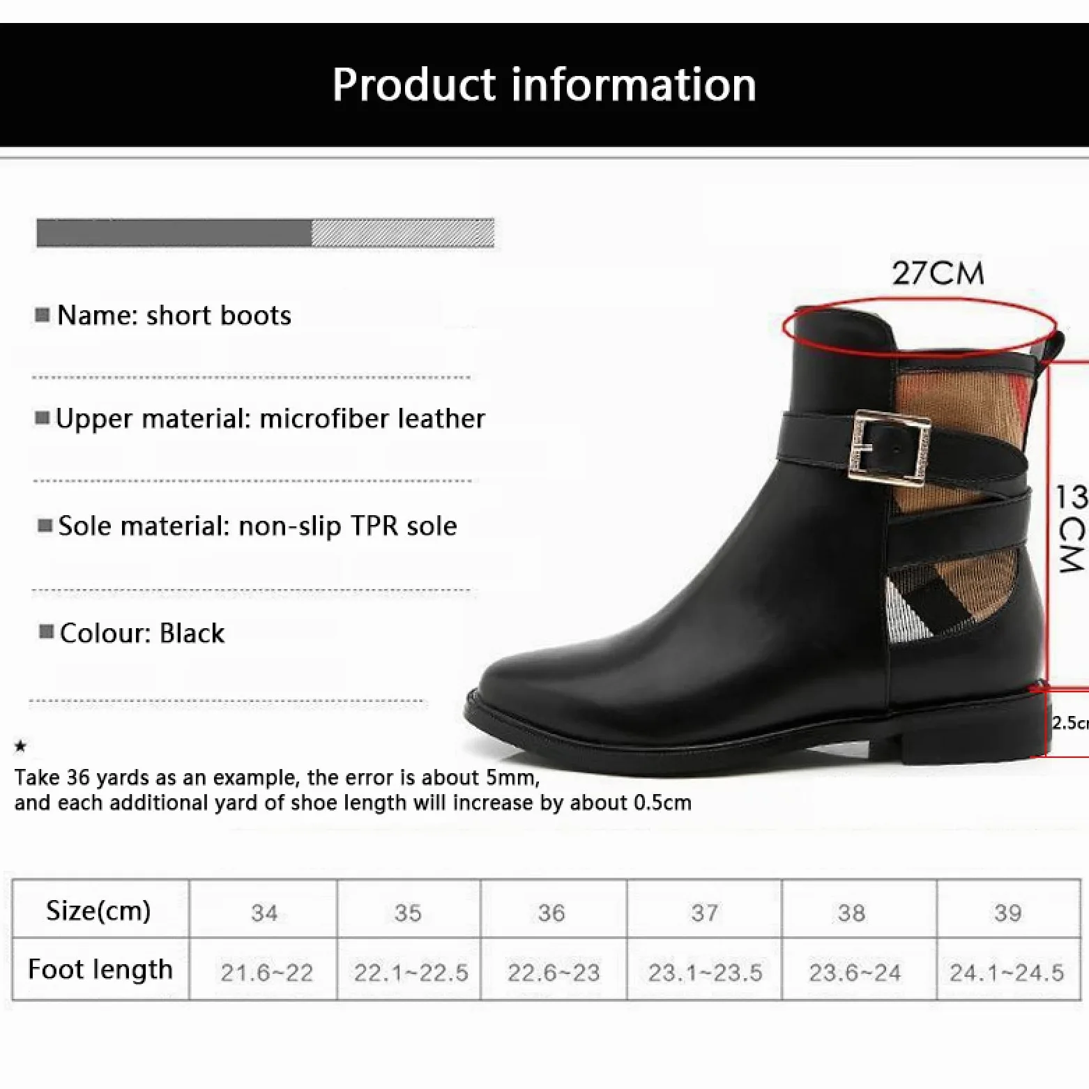 LEBEE Equitacion caballo Unisex Botas cortas para montar Adultos Calzado para montar a caballo al aire libre Adecuado para la lluvia Deportes ecuestres,Black-34