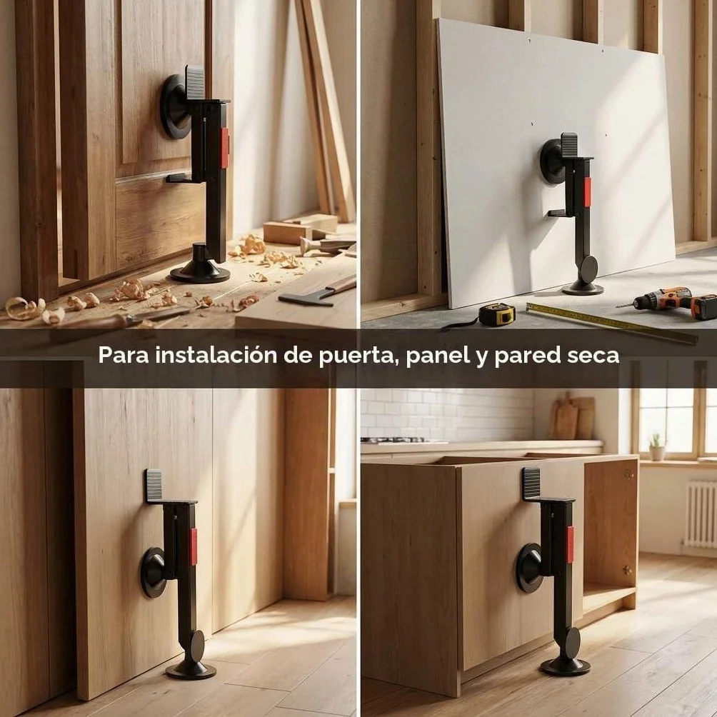 QWORK Levantador de Puertas y Muebles Rotación 360 Grados Capacidad Máxima 100 kg