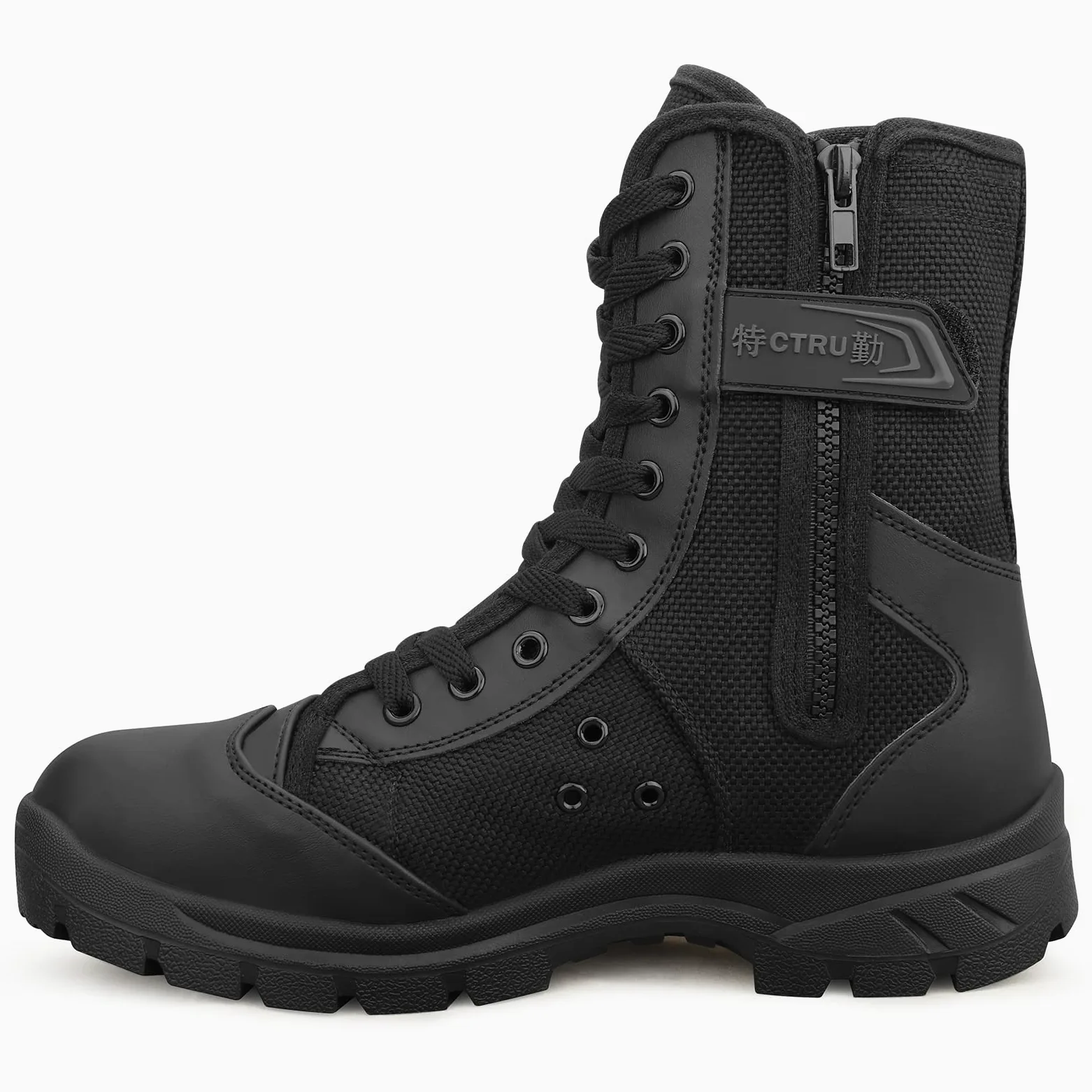 Botas Militares Tácticas Hombre Botas de Combate Negras Botas Militares de Trabajo Transpirables Botas Policiales Botas de Senderismo Ligeras para Exteriores Modelo307
