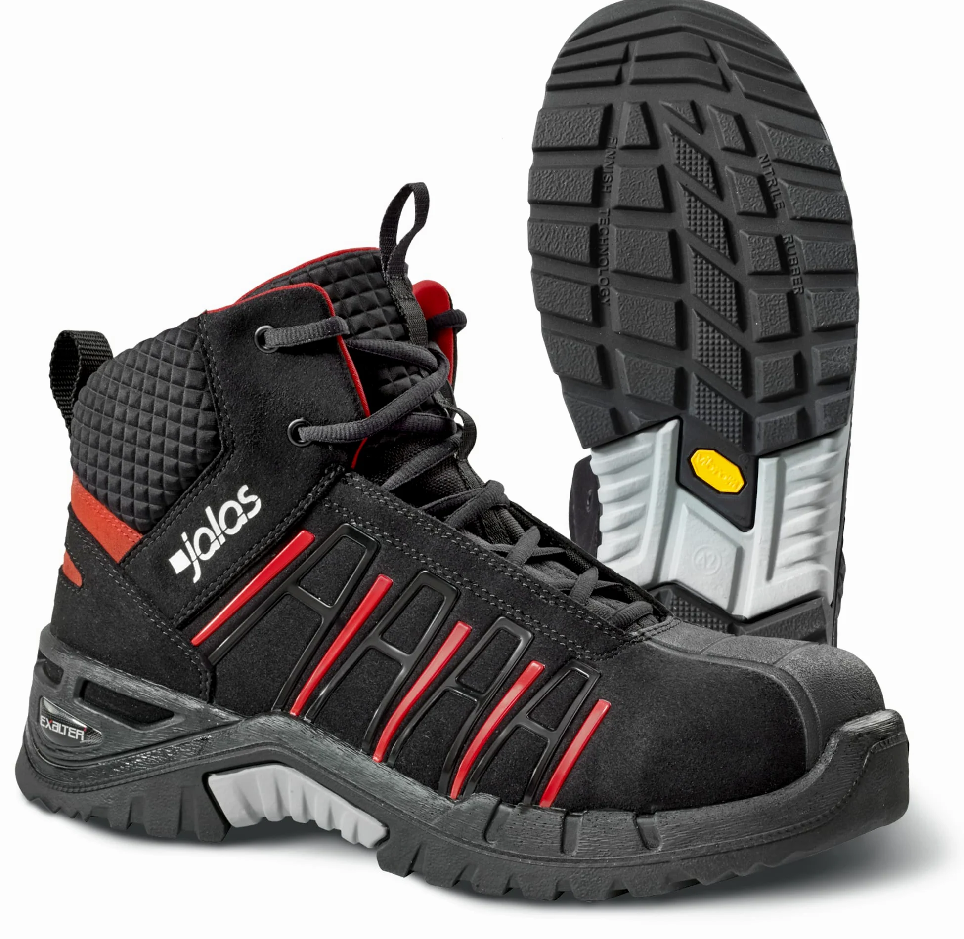 Jalas 9975 Exalter Safety Shoe - Botas de trabajo, puntera de aluminio, corte medio, repelente al agua, S3, SRC, HRO