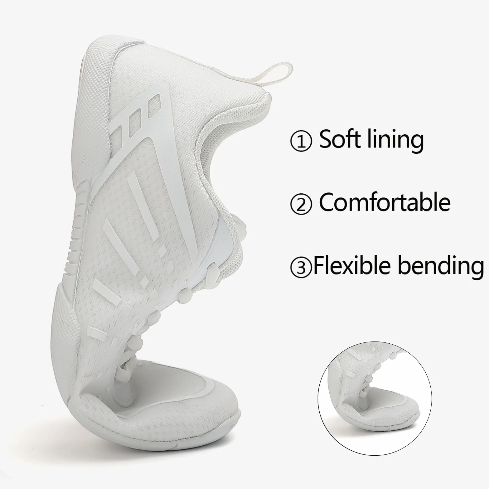 Zapatos de Porrista para Mujer Cheer Zapatillas Cheerleader Cheerleading Niña Yoga Entrenamiento Danza Caminar Gimnasia Deportes al Aire Libre