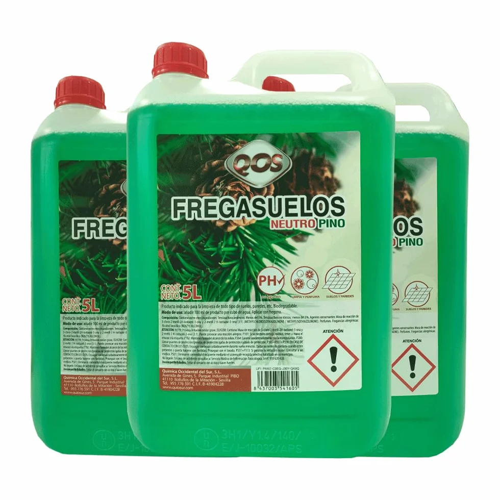 Fregasuelos ph neutro pino 5 litros Caja 3 garrafas