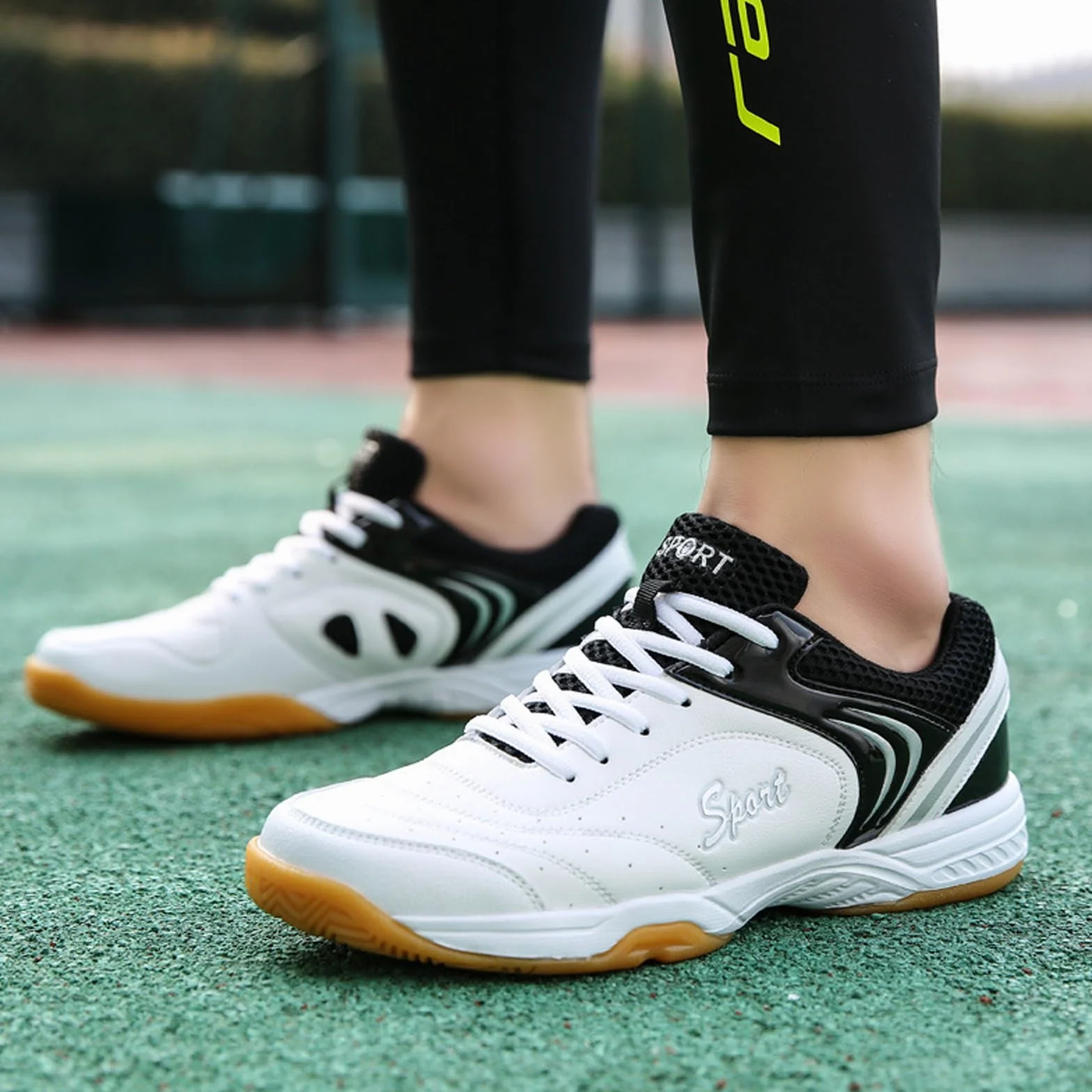 Zapatos De Tenis De Mesa,Zapatos De BáDminton,Zapatos De Pickleball para Hombre,BáDminton Zapatilla Voleibol,Prueba Resbalones,Transpirable,CóModos,para Pistas Interiores Y Exteriores
