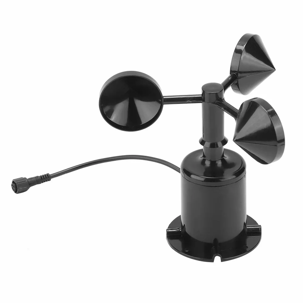 Anemómetro Transmisor de Tres Tazas 0-70M/S Policarbono Sensor de Velocidad del Viento