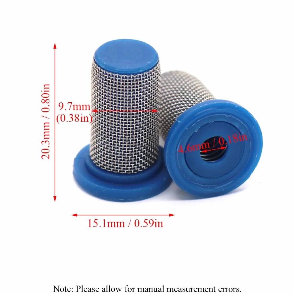 Filtros antigoteo de malla 50 unidades, filtro de pulverización cilíndrico para jeringa posterior