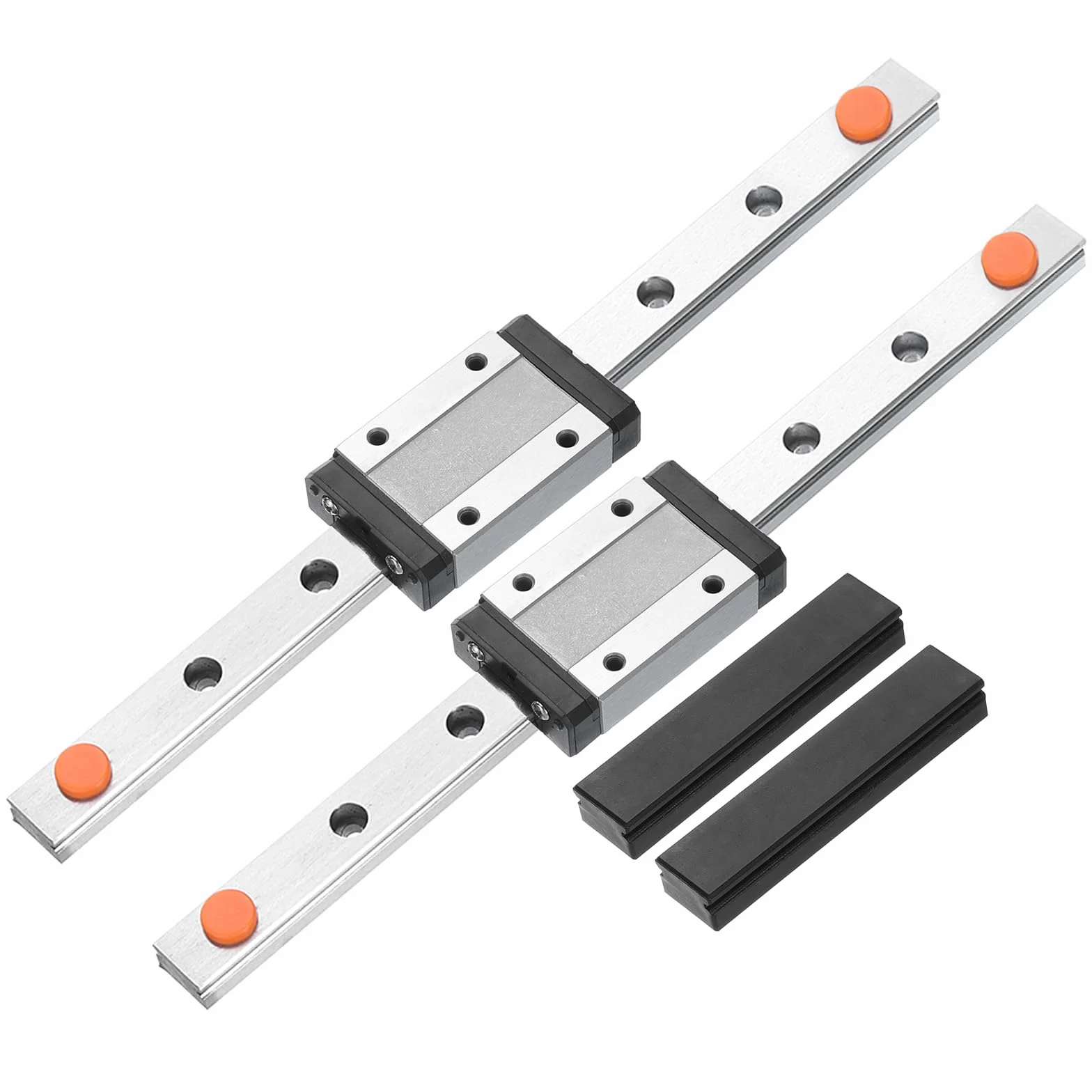MGN12 200 mm Guía Lineal Con Bloques MGN12H Acero Para Impresoras 3D CNC DIY Negro