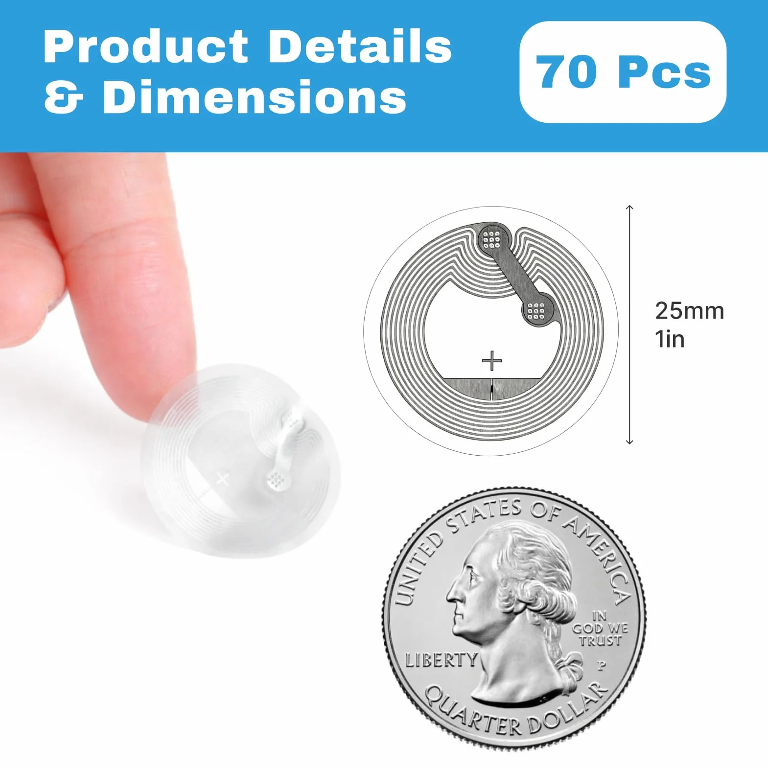Pegatinas NFC Ntag213, 144 Bytes, Reutilizables, Impermeables, Compatibles con Teléfonos NFC