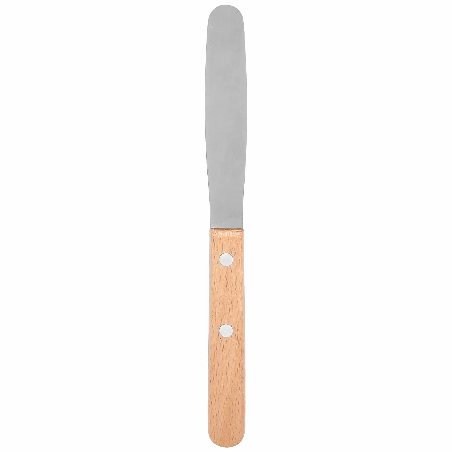 Espátula De Yeso Dental Acero Inoxidable Mango Madera Mezcla