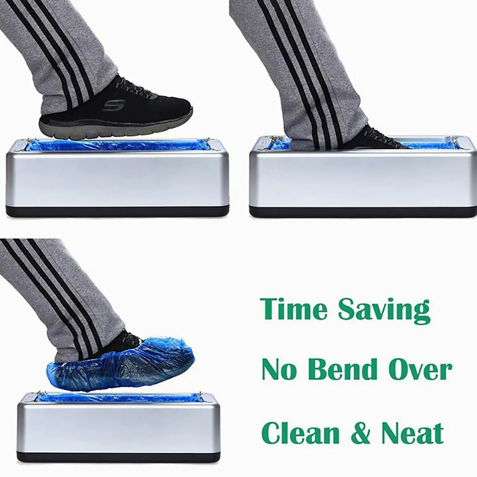 Máquina automática de cubrir zapatos, dispensador de cubiertas de zapatos con 200 piezas desechables cubrezapatos, cubierta impermeable para botas, antideslizante, duradera, funda para botas de