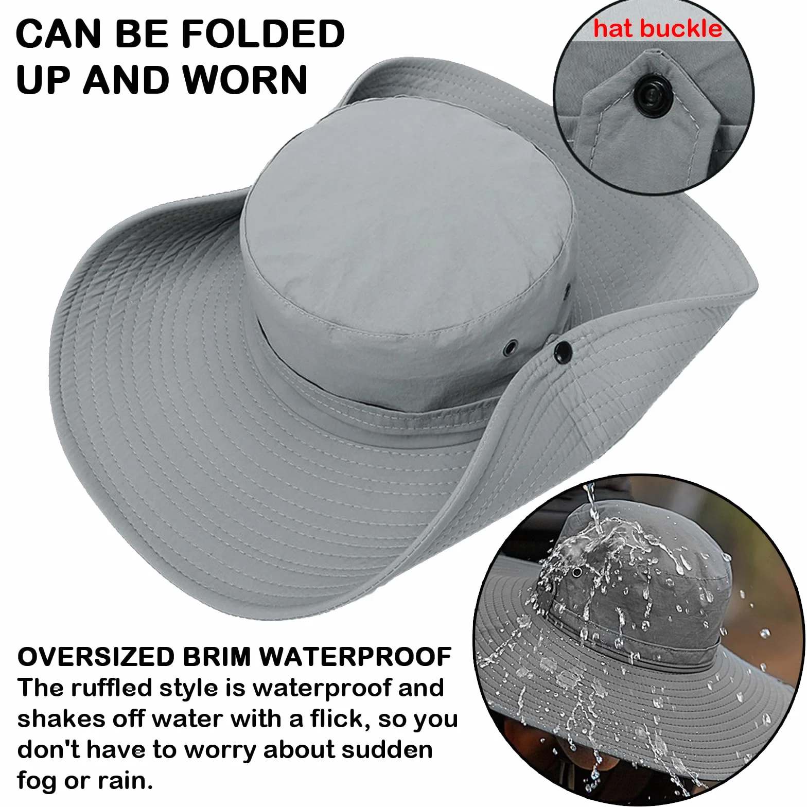TYXHXT Sombreros Cubo, Bucket Hat, Pescador Gorro, Impermeable Plegable Sombrero, Pescador Gorro para Hombres y Mujeres, Sombreros Sol de Plegables para Verano con Protección, al Aire Libre