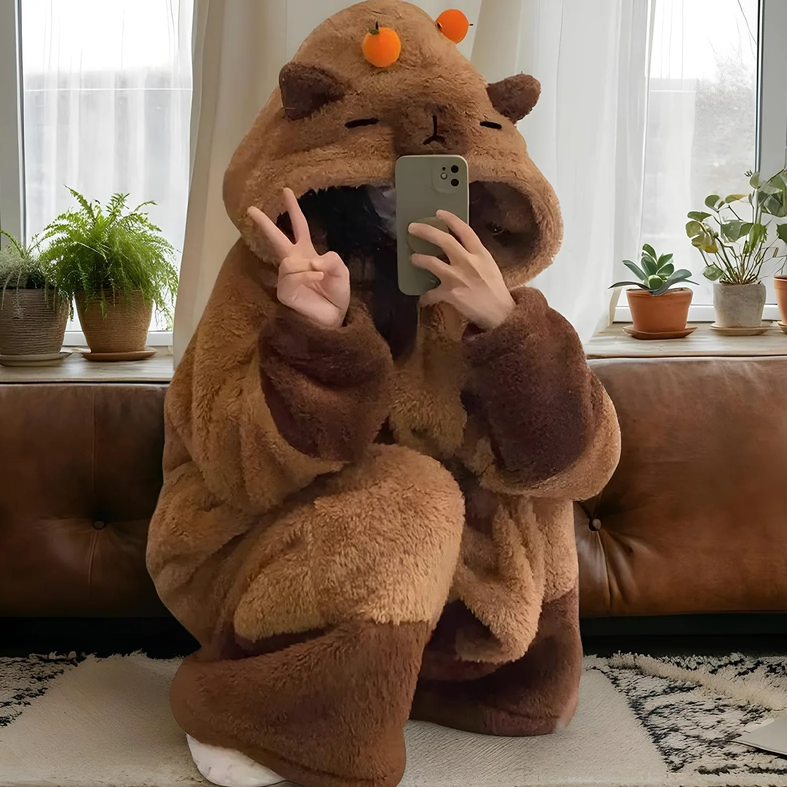 Cómodo pijama de una sola pieza, pijama de cosplay, pijama de cosplay para adultos, pijama de capibara acogedor y suave para cosplay, cómodo pijama de animales, ideal para dormir y relajarse en casa
