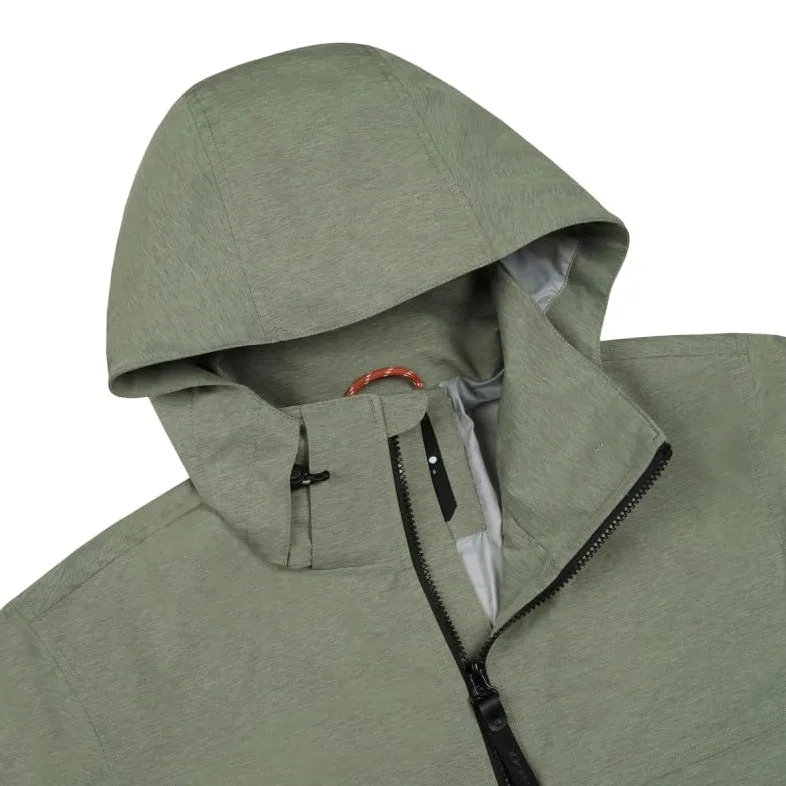Icepeak AALEN - Chubasquero para hombre, 100% poliéster, capucha extraíble, impermeable, senderismo y exterior, verde claro, 50