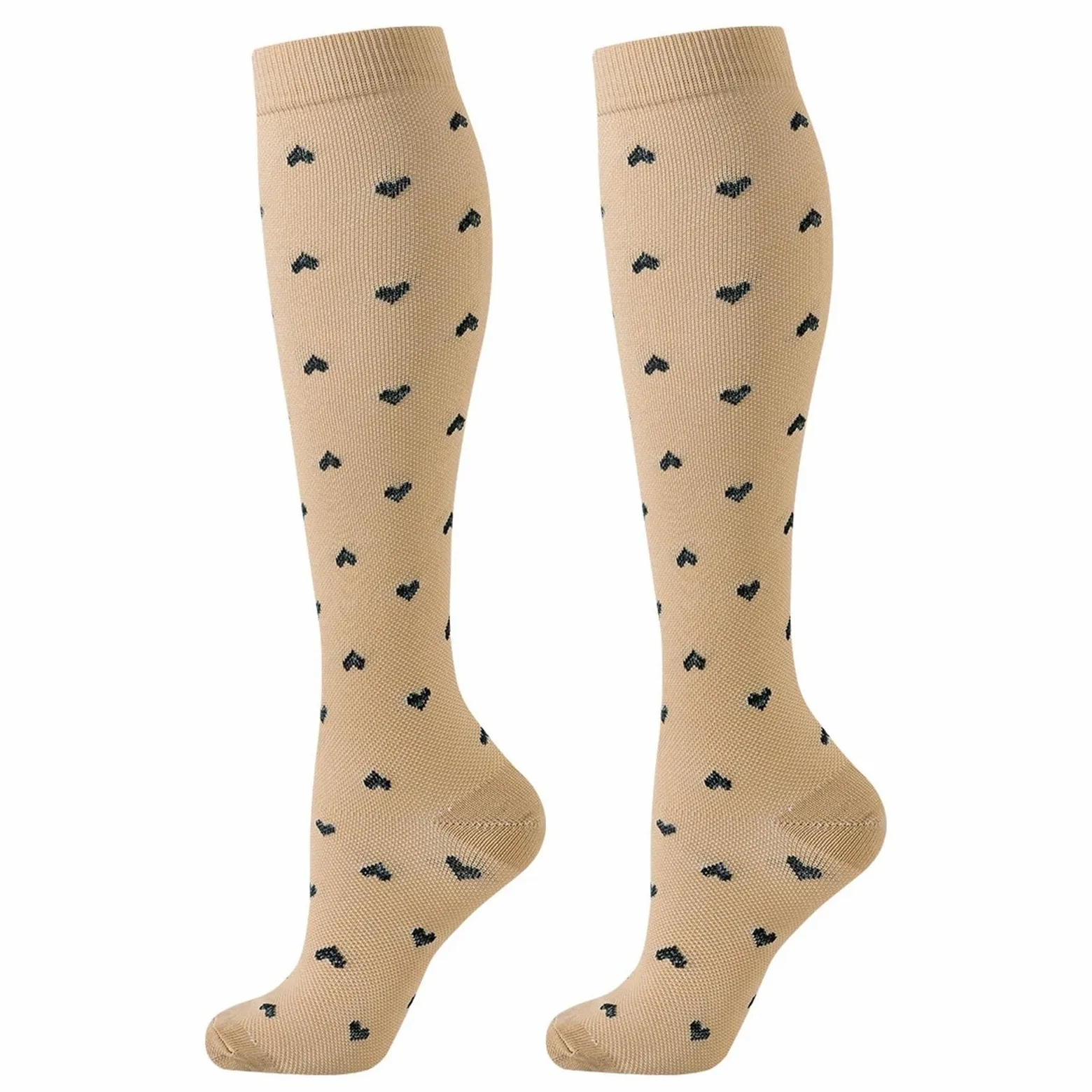 Medias De Compresion 6 Pares de Calcetines de compresión for el corazón, Calcetines de compresión for Enfermeras, Calcetines Deportivos for Mujeres, Mujeres, Correr(S M)