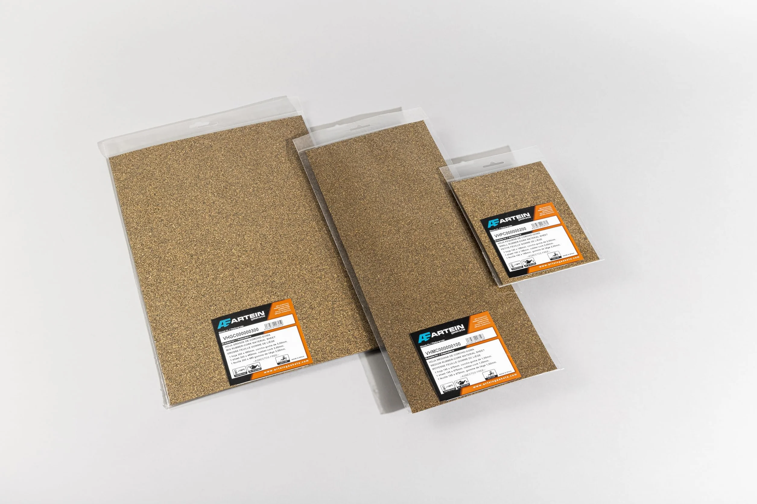 Hoja GRANDE de corcho-caucho RUBBERCORK 2,00 mm (300 x 450 mm)