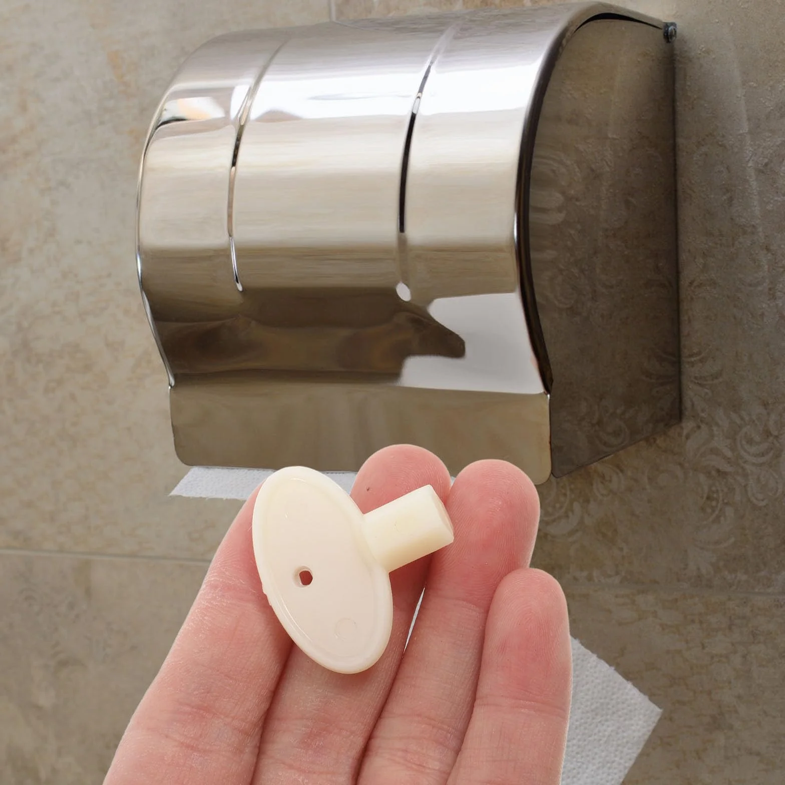 TOPBATHY Llave para Dispensadores de Papel Higiénico Comerciales Repuesto Portarrollos Cierre Seguro