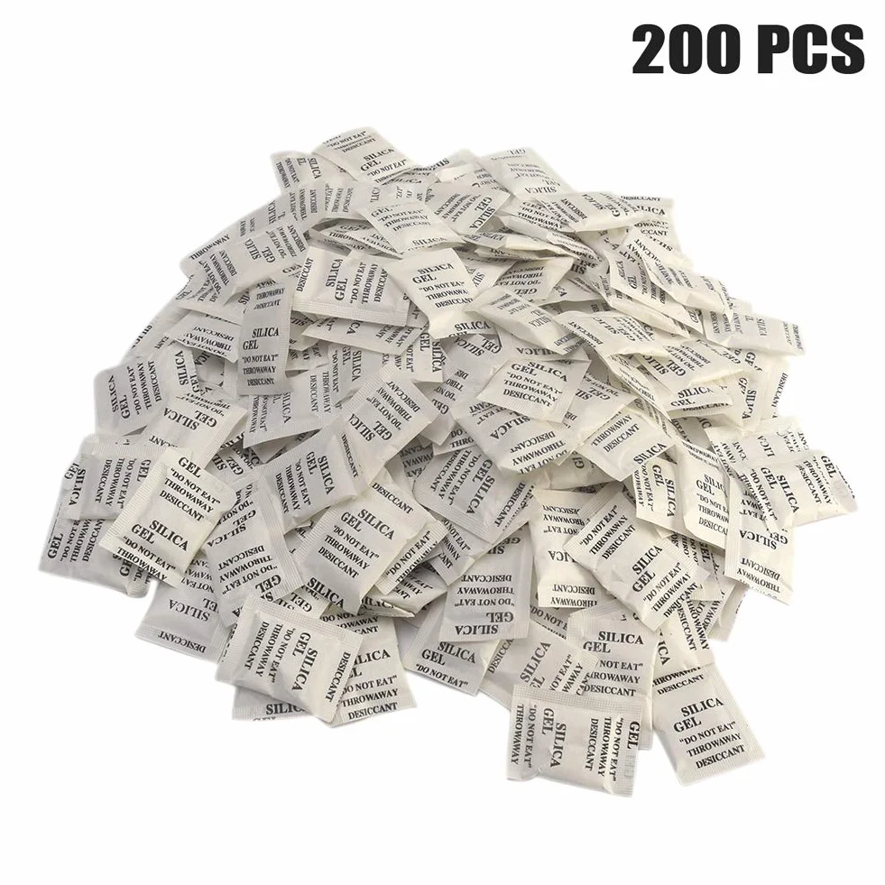 Bolsas desecantes de gel de sílice 200pcs Absorbe la humedad