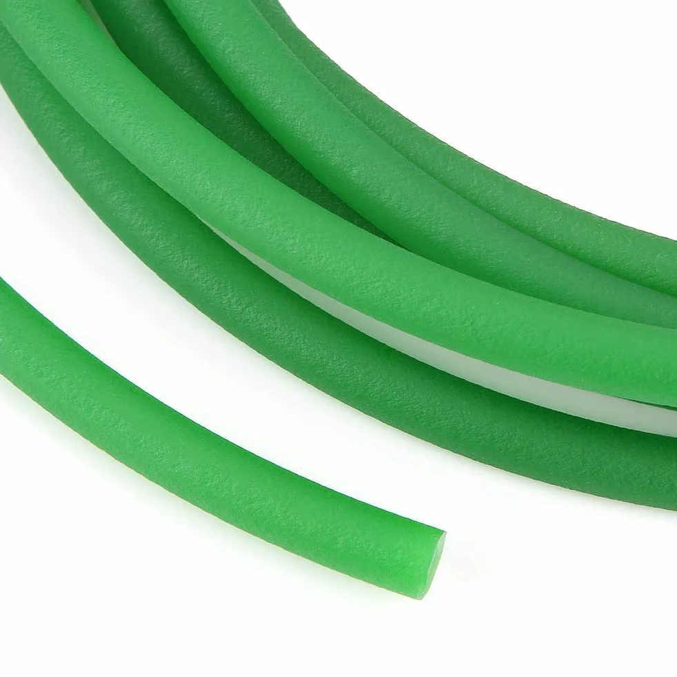 Correa redonda de poliuretano PU 8mm*5m superficie rugosa para accionamiento verde