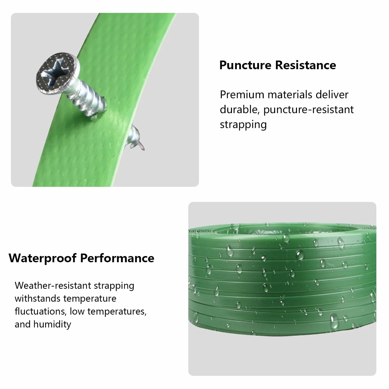 Fleje de Embalaje PET 16mm x 0,8mm 1200 Metros Rollo Resistente con 100 Hebillas para Palets