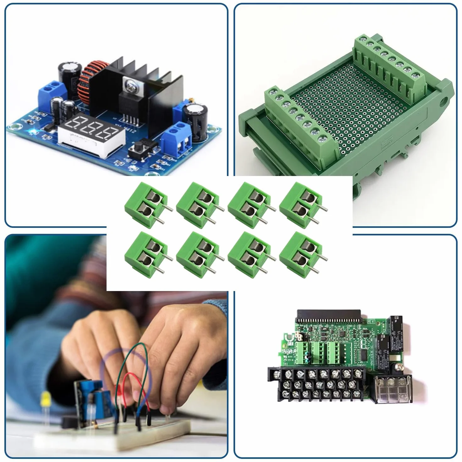 RUNCCI-YUN 120 Sztuk 5mm 2-Pin Blok Złączek Śrubowych PCB Montaż (2PIN-120Piezas)