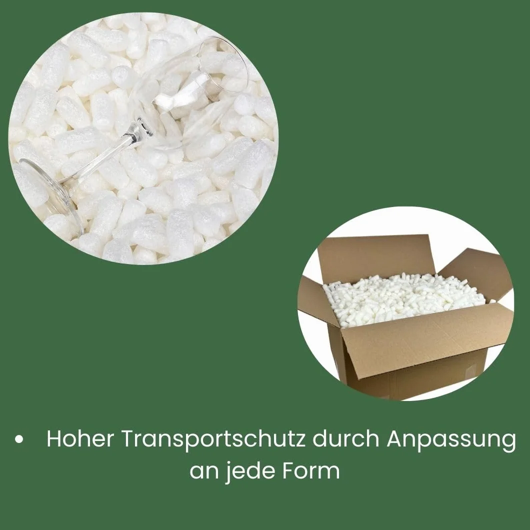 Fichas de embalaje BIO blancas biodegradables de almidón de maíz - 250 l chips acolchados