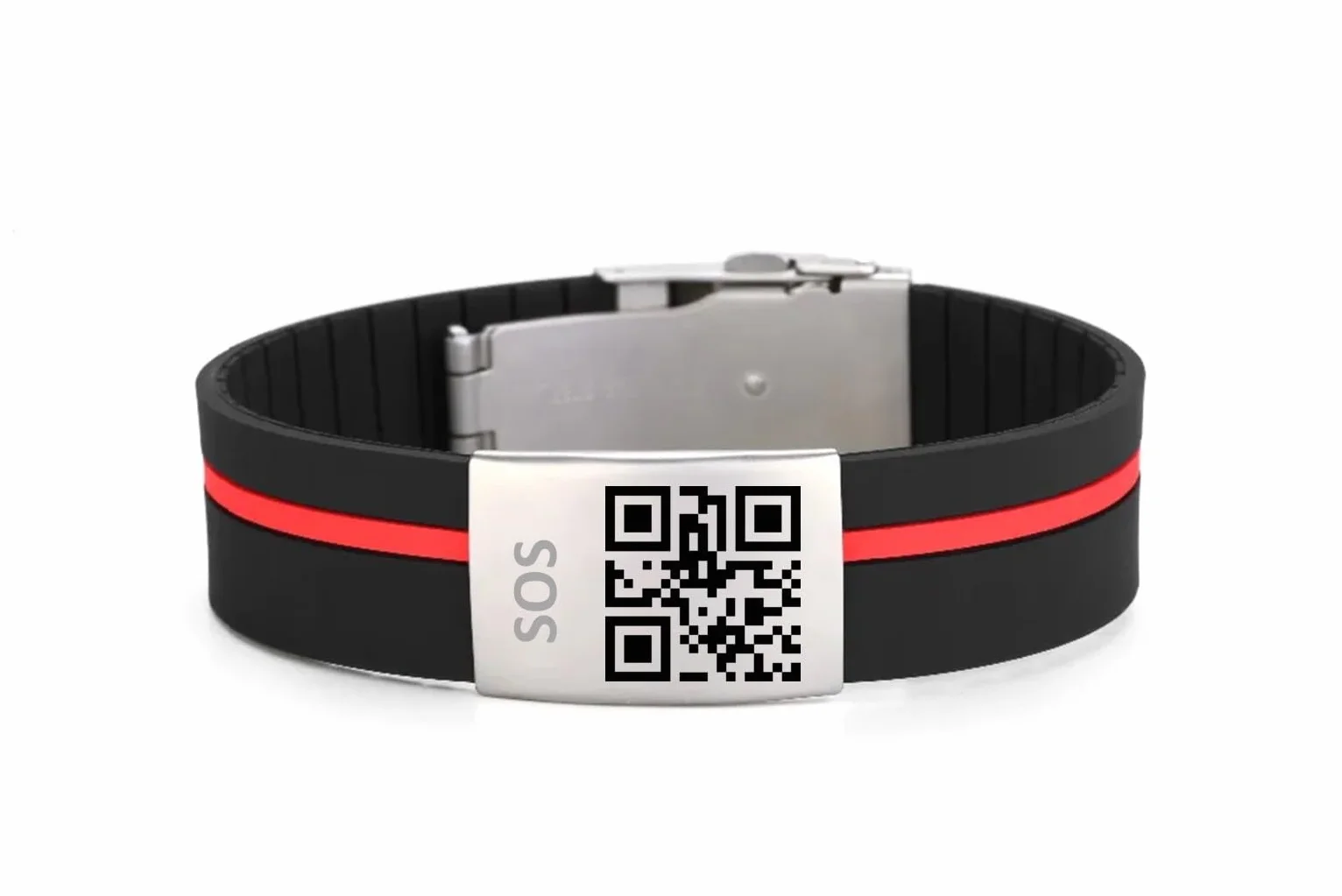 Pulsera Emergencia Fow QR SOS Metálico Identificación Médica Alerta