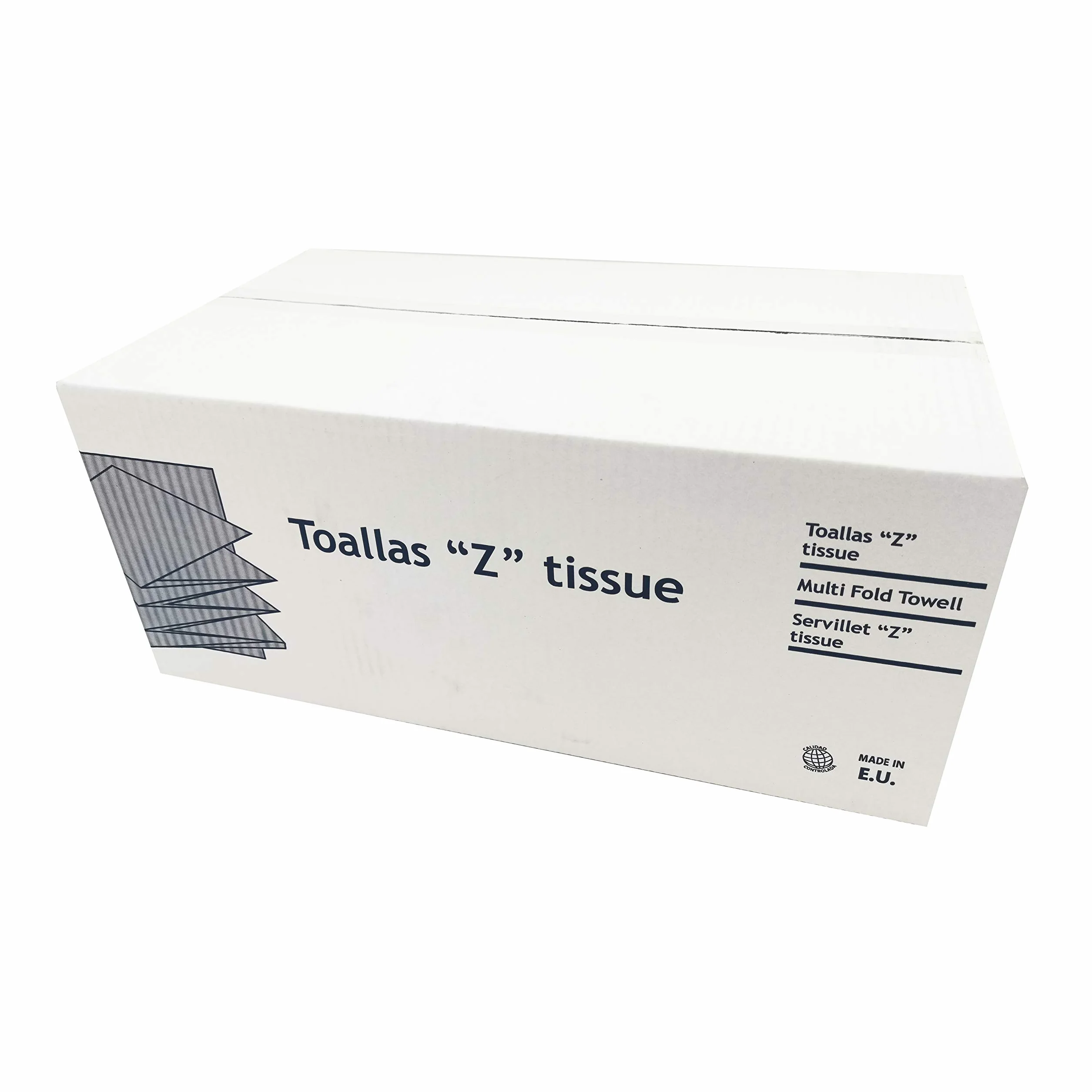 Toalla Papel Secamanos Tejido Zig Zag Doble Capa 21 x 22 cm Caja 3000 Unidades 20 Paquetes de 150