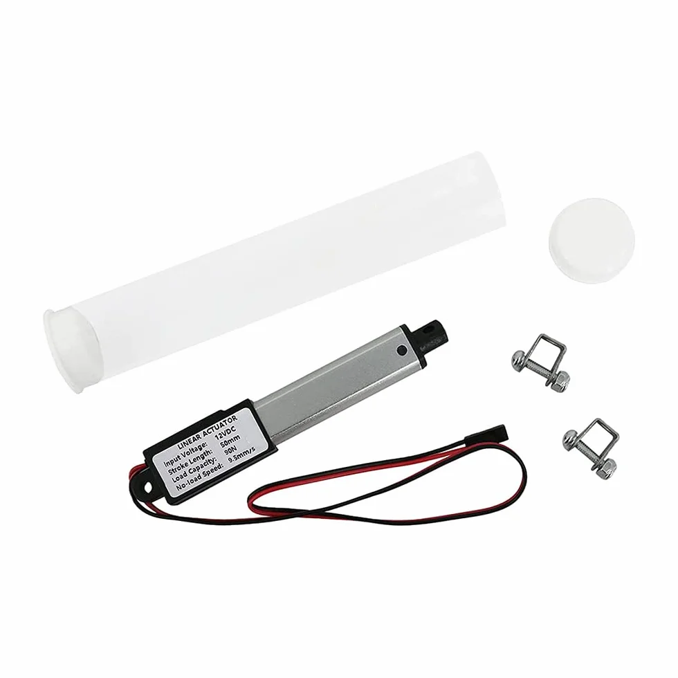 Actuador lineal eléctrico 12V 2 pulgadas 90N 20 libras 9.5mm/s impermeable
