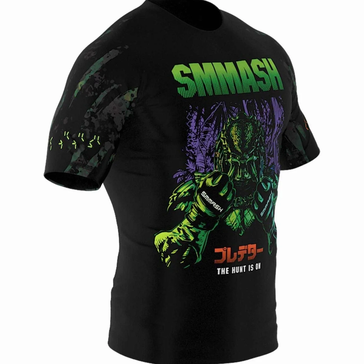 SMMASH Helion Rashguard Hombre Manga Corta para MMA, BJJ, K1
