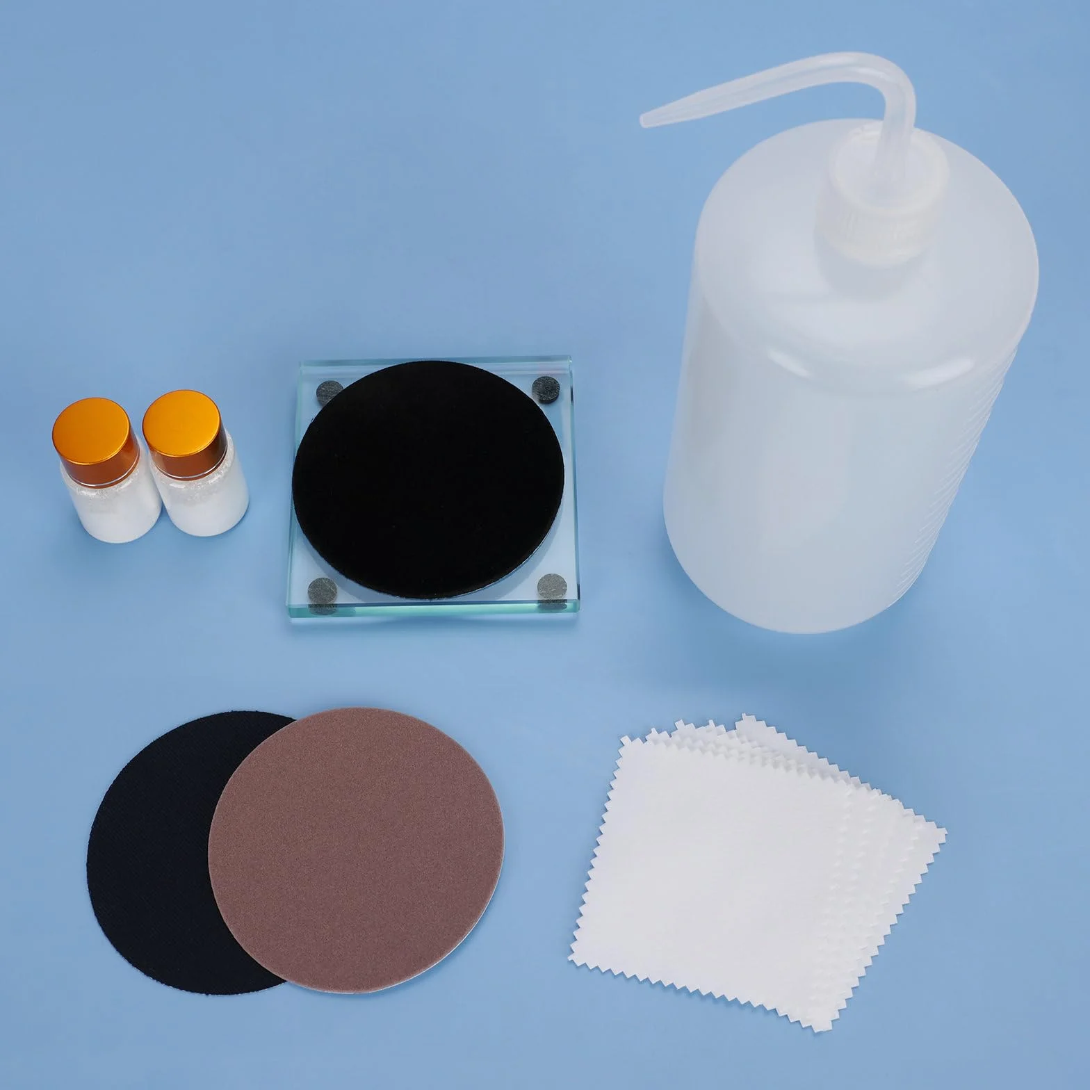 Labasics Paño Para Pulir Terciopelo Electrodos Metálicos Laboratorio 5 Paquetes 75x75 mm