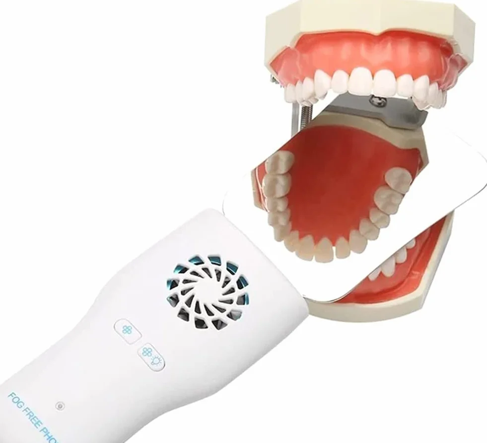 Espejo Dental LED sin Niebla para Ortodoncia, Reflector Fotográfico Intraoral 2 Lados