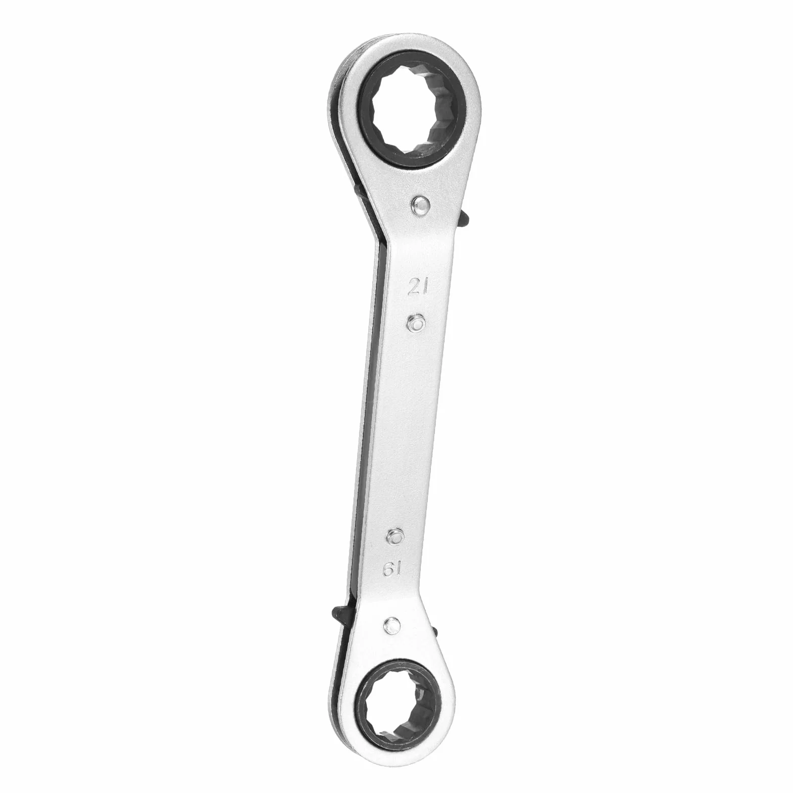 QUARKZMAN Llave De Trinquete Reversible Doble Extremo 19x21mm Acero CR-V 12 Puntos 24 Dientes