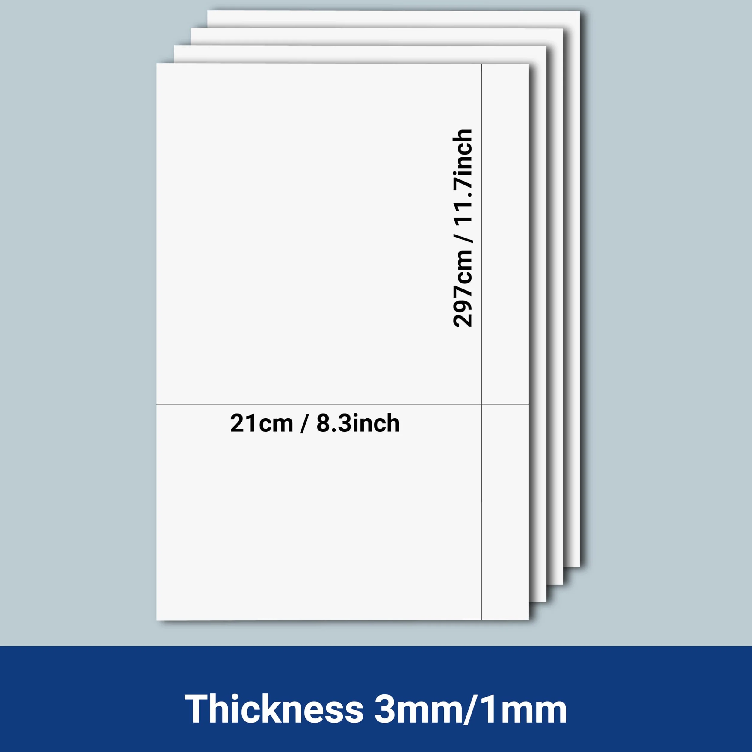 Płyty PVC expandido 1mm A4 297x210mm biały matowy