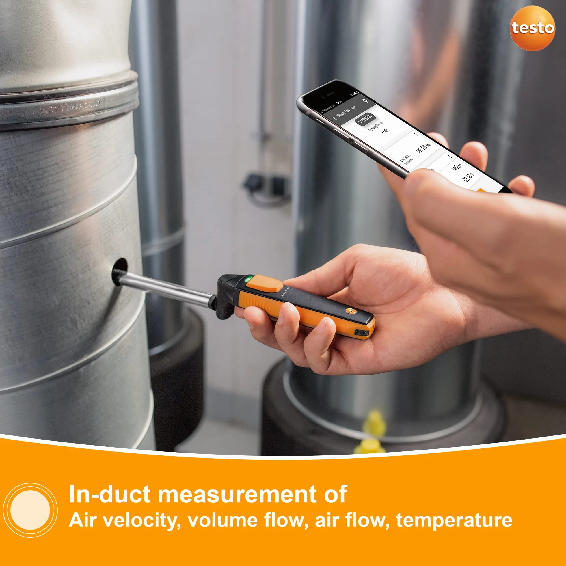 Testo 0560 1405 Anemómetro térmico 405i inteligente