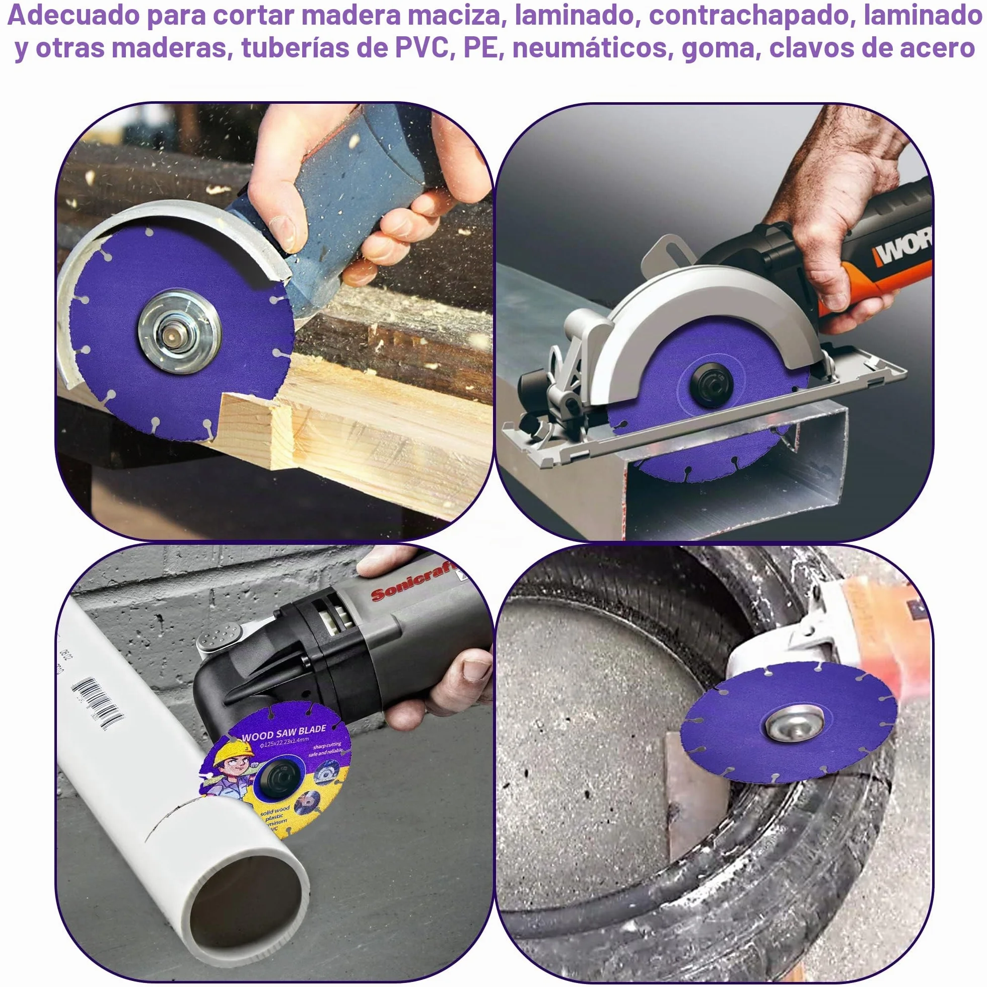 Disco de corte para madera 125 mm carburo multi rueda hoja de sierra circular flexible para amoladora angular
