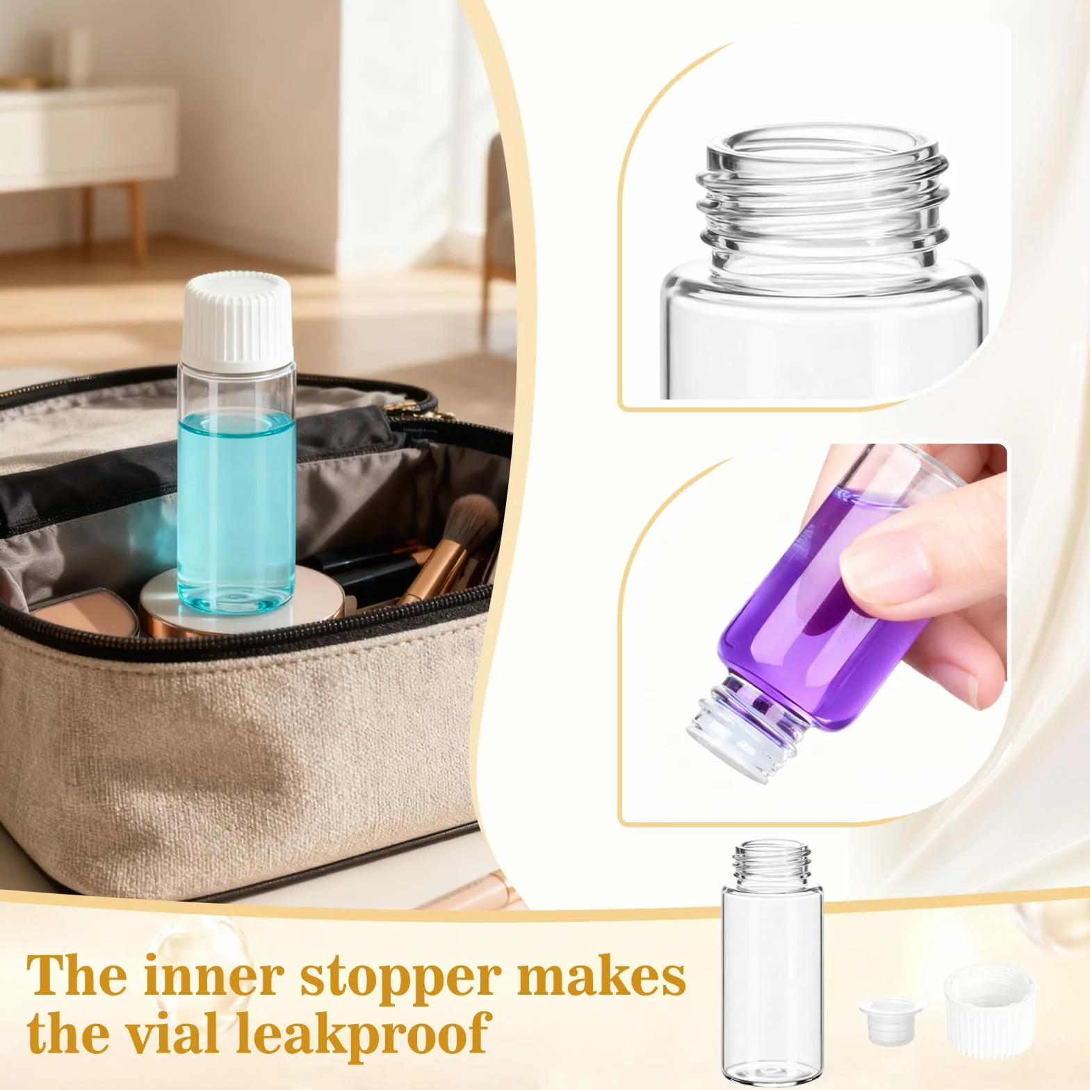 24 Unidades 5ml Frascos Vacíos para Muestras de Aceites Esenciales con Tapón de Rosca