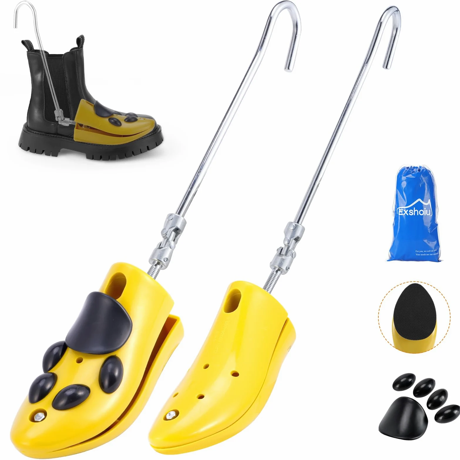 Hormas Zapatos Para Botas, Profesional Estirador de Zapatos, Ajustable Altura Hormas de Plástico, Portátil Horma Zapatos para Hombre y Mujer