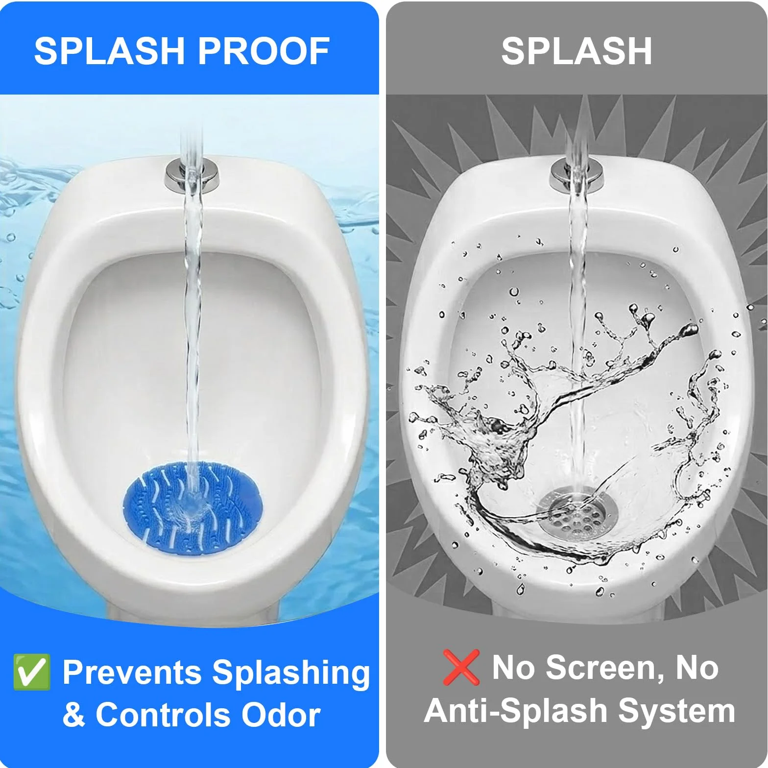 Rejillas Urinario con Fragancia 16 Piezas, Filtro Anti Olor y Anti Salpicaduras, Desodorante WC Universal PVC