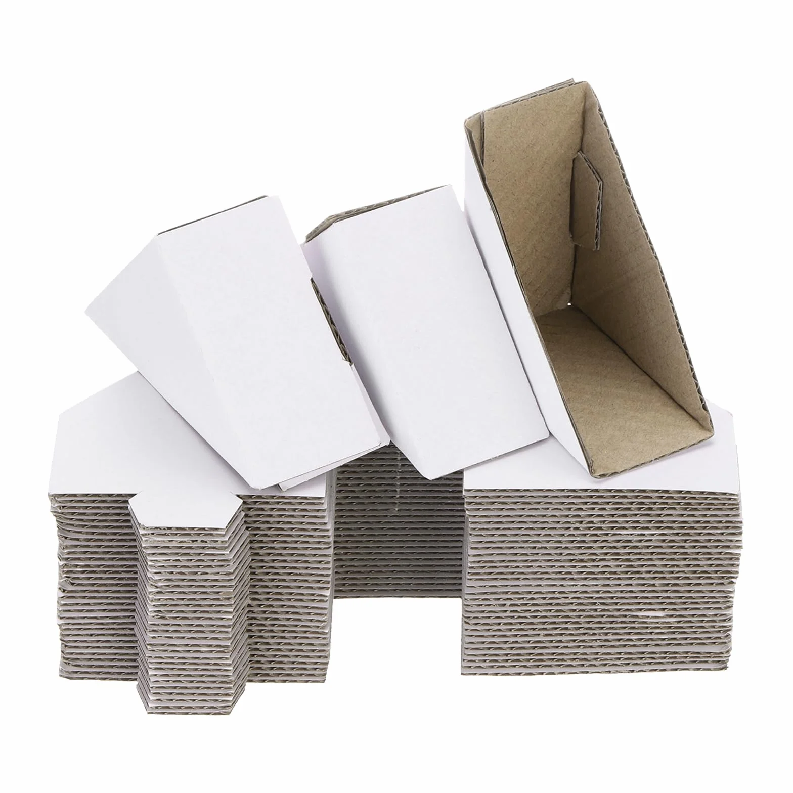 sourcing map Protector de esquina de cartón ajustable, 6x6x2.2 cm, paquete de 40 unidades, blanco
