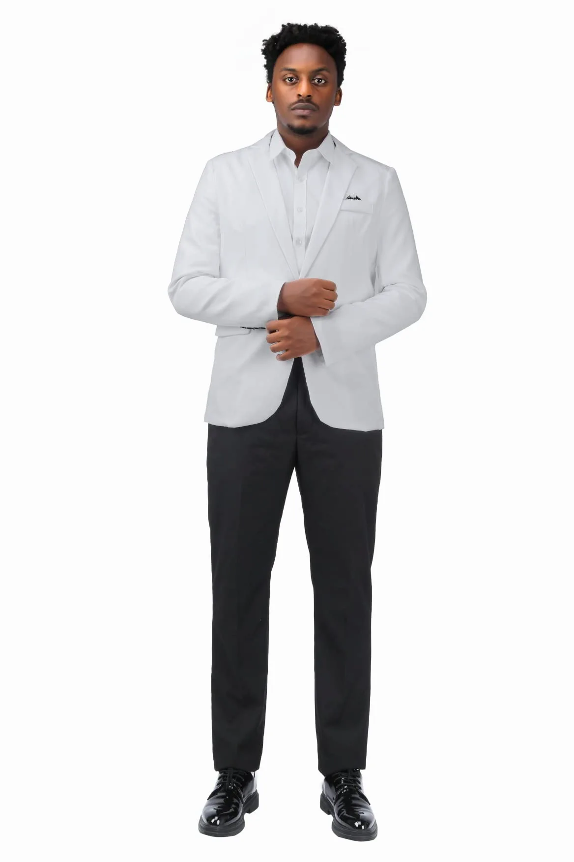 YOUTHUP Blazer deportivo casual para hombre, ligero, ajuste regular, 1 botón, chaqueta de traje de negocios