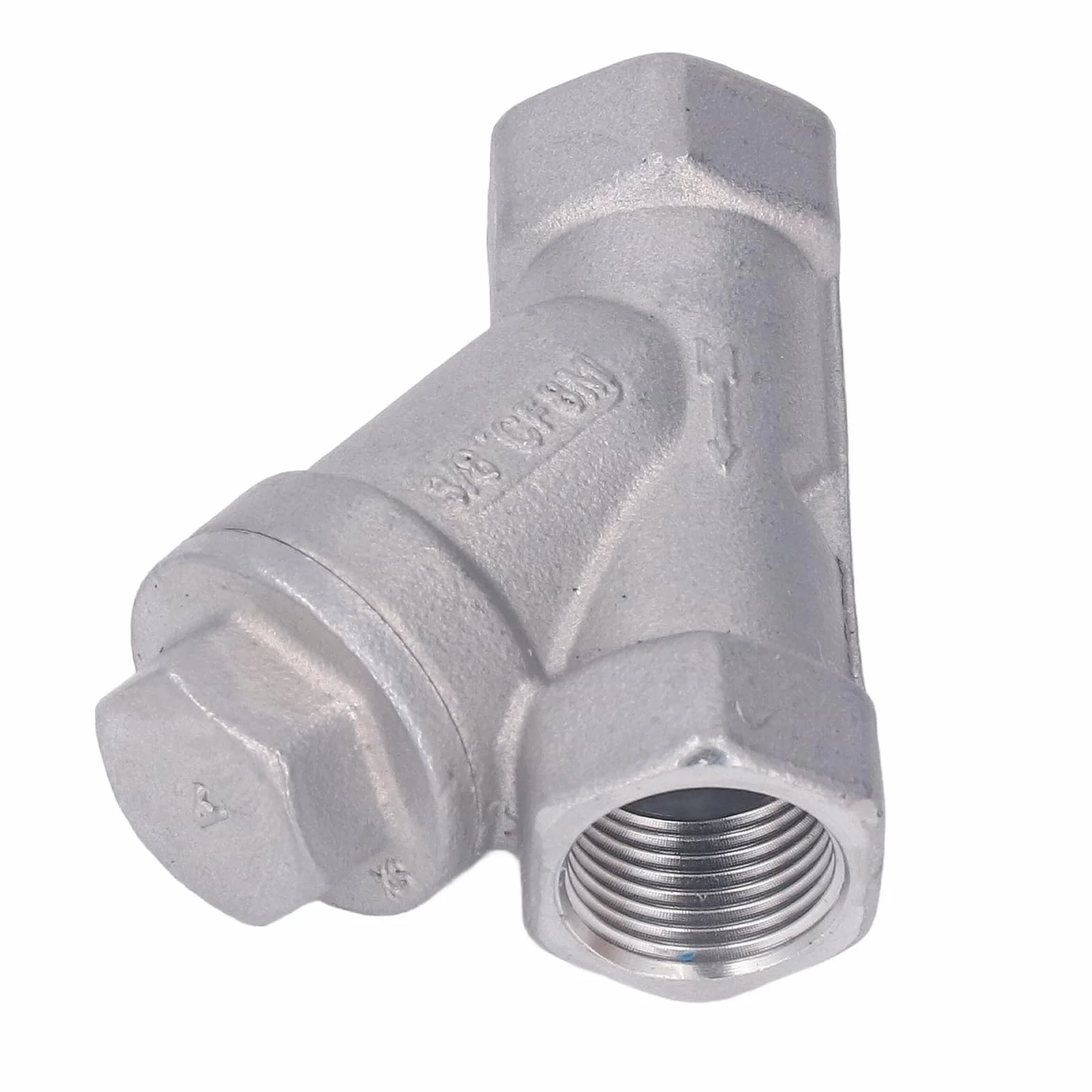 Filtro tipo Y de acero inoxidable 304, rosca hembra 3/8 pulgadas DN10 para agua, aceite y gas
