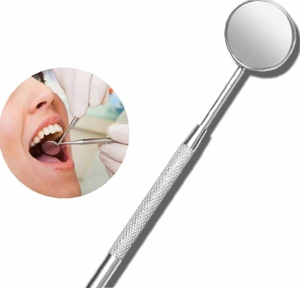 Mini tirador para espejo de boca de acero inoxidable para control de limpieza oral