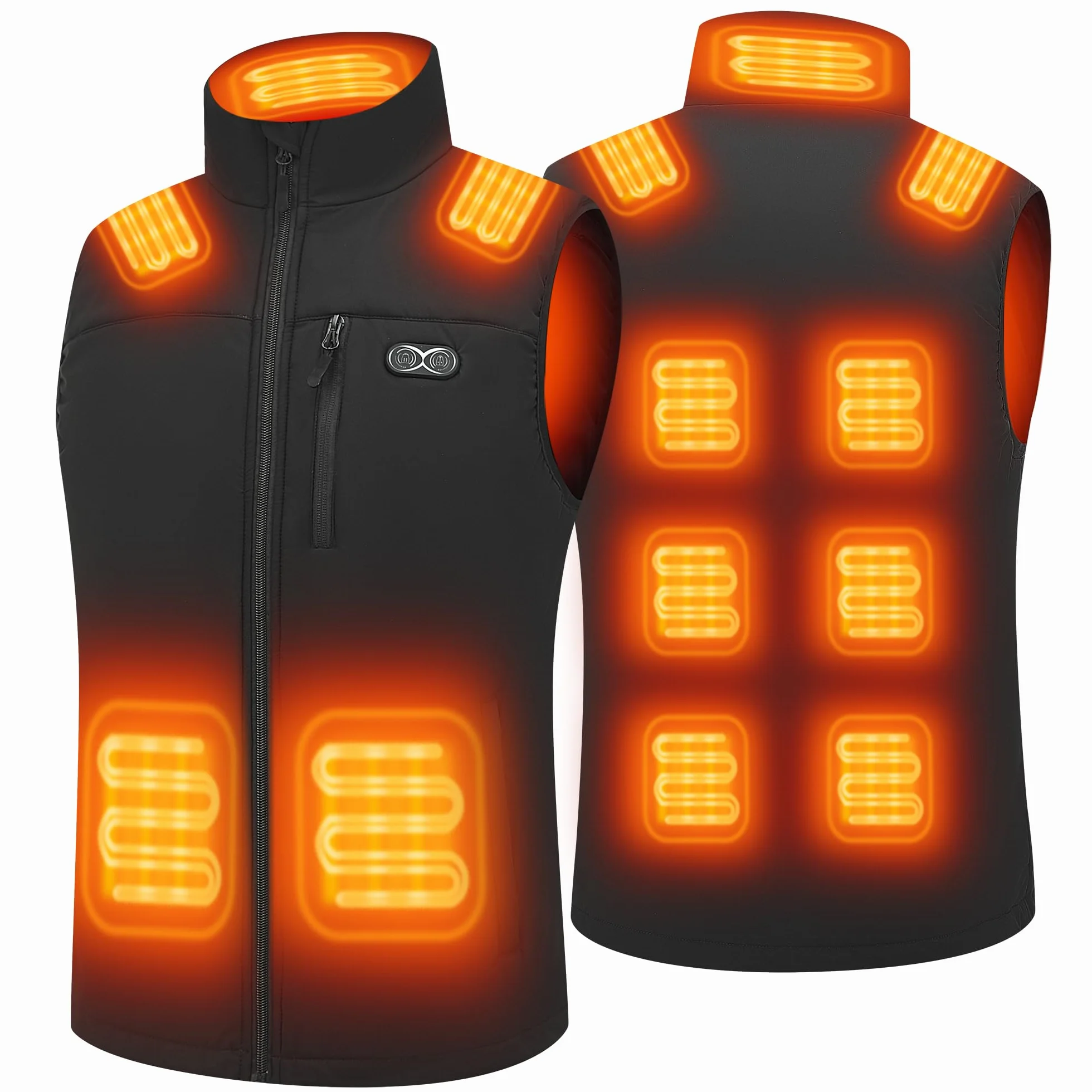 Chaleco Calefactable Hombre con 3 Térmicas Ajustables Chaqueta Calefactora con 13 Zonas de Calefacción Chaleco Calefactable para Mujeres Temperatura Máxima 141°F (Batería no incluida)