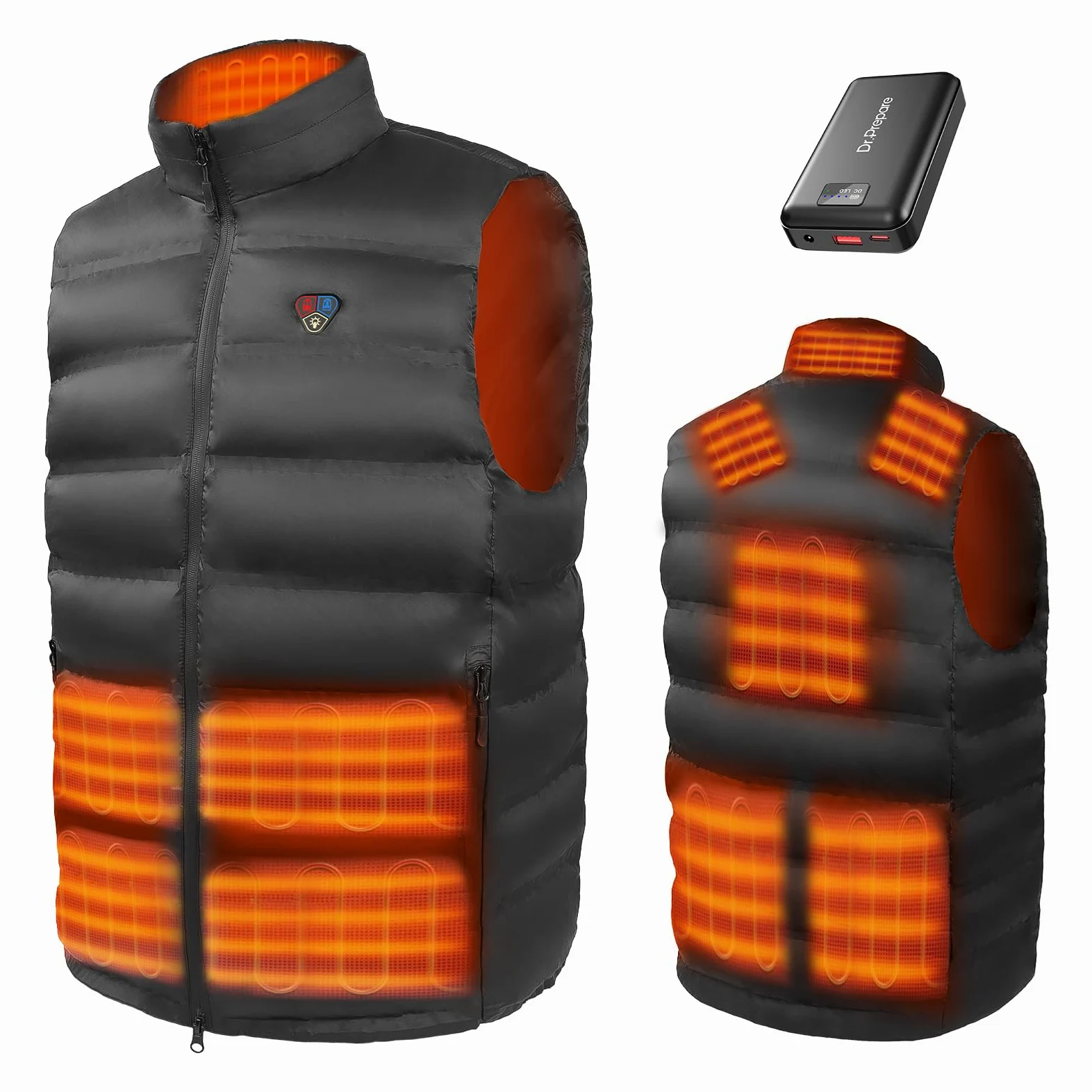 DR.PREPARE Heated Vest Chaleco térmico Unisex adulto (Pack de 1)